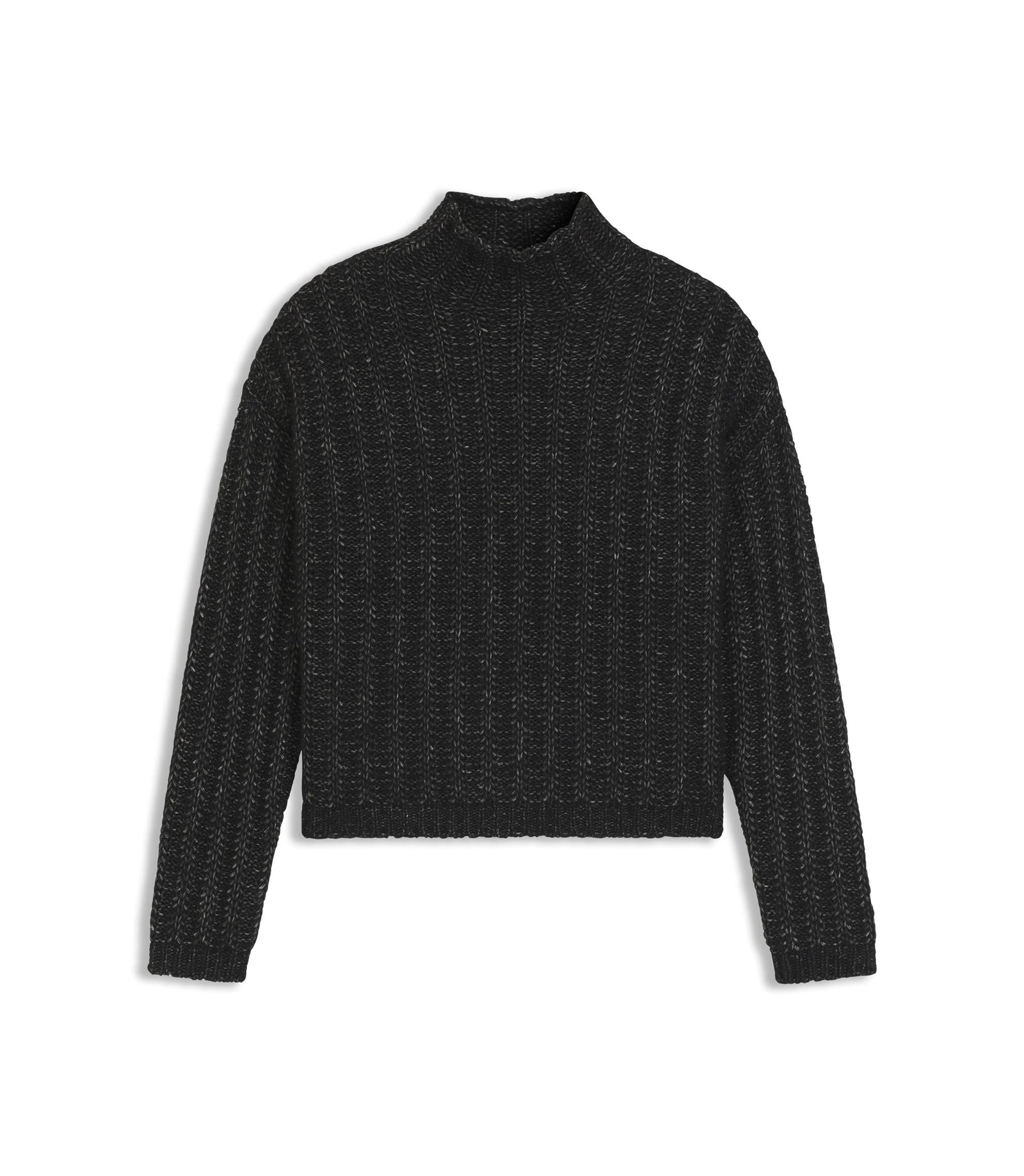 Hugo Knitted Sweater With Bold Ribbed Structure Black Women's
