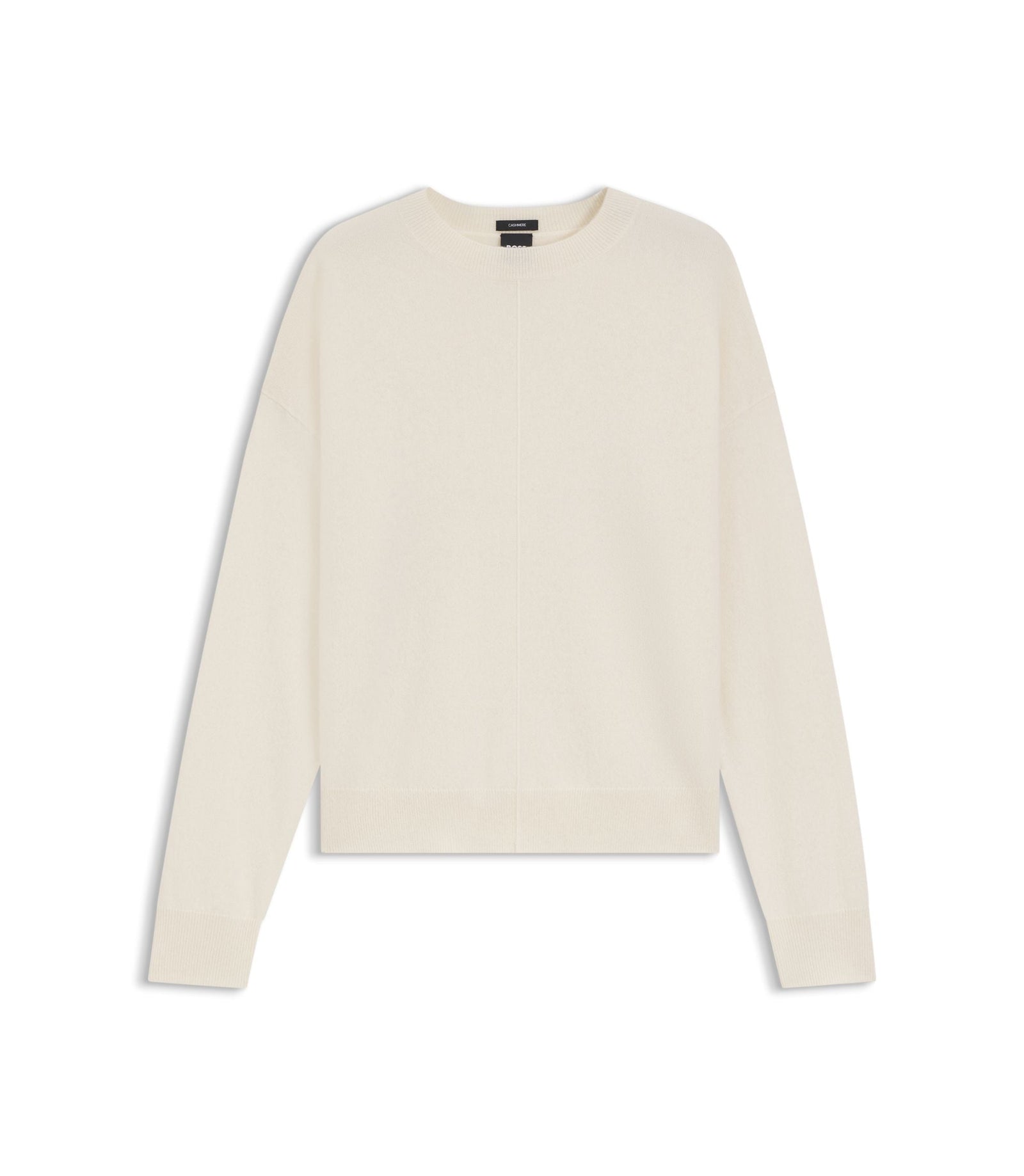 Boss Knitted Sweater In 100 Cashmere White Women's