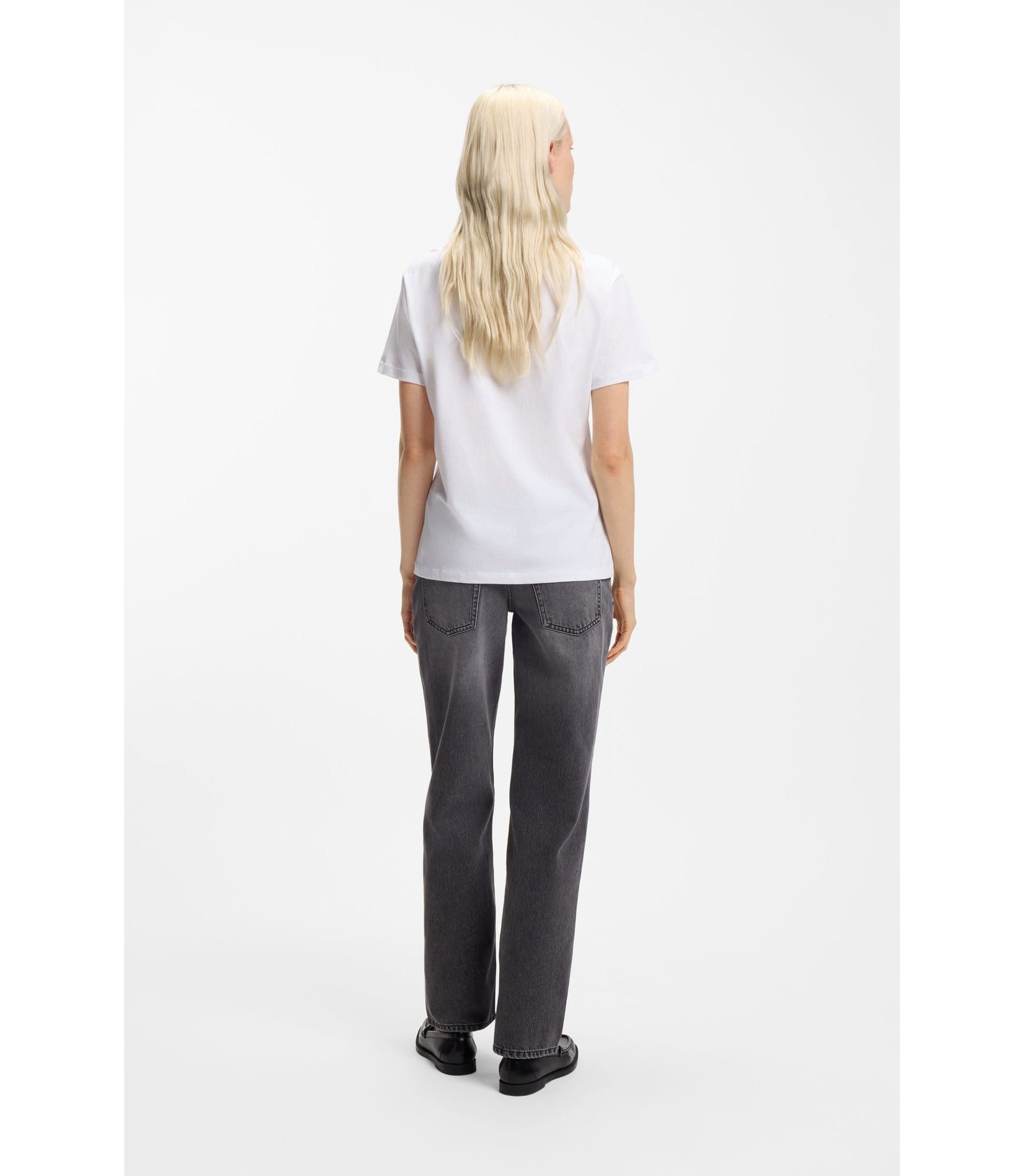 Hugo Heart Logo T Shirt In Cotton Jersey White Women's
