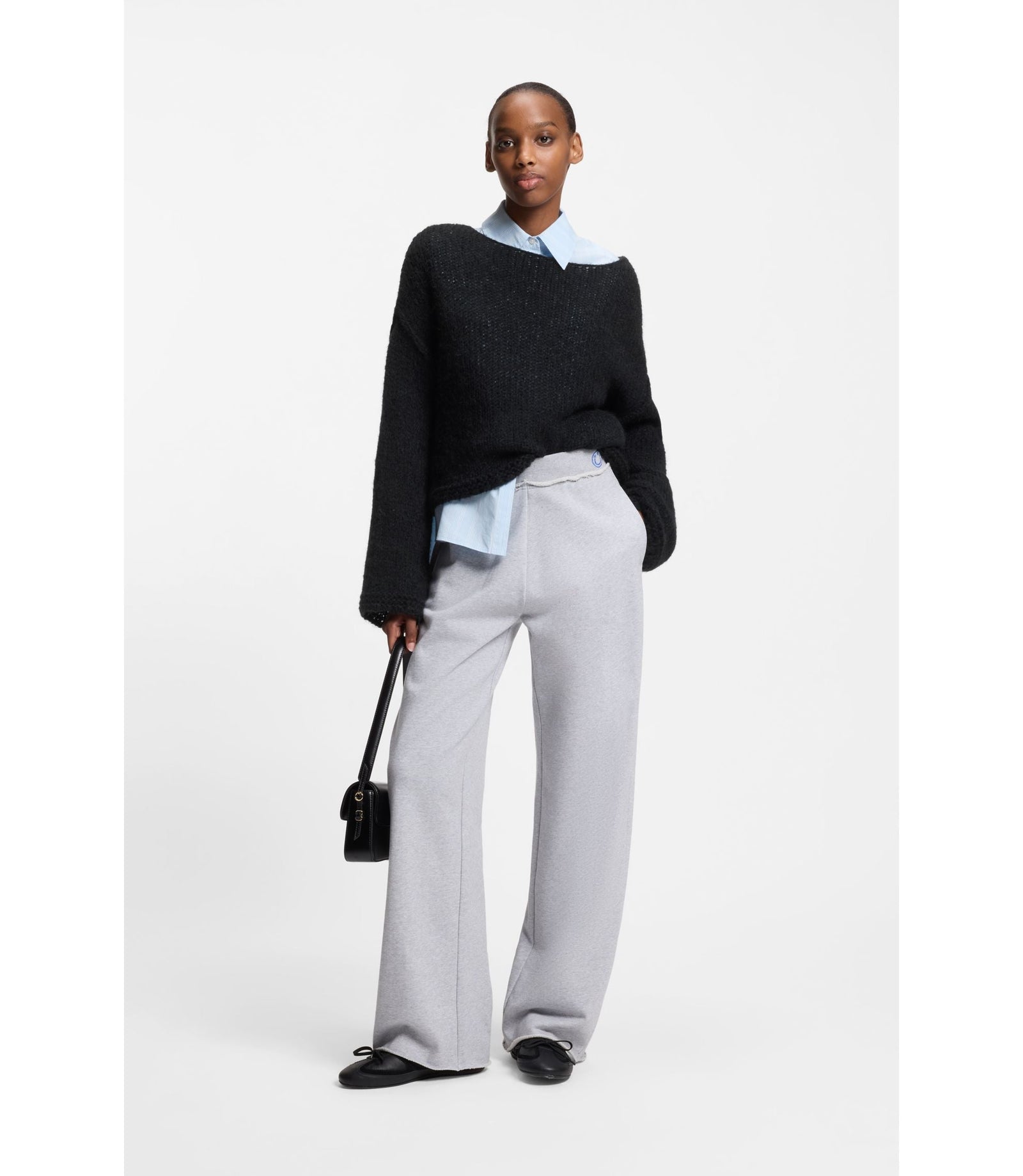 Hugo Happy Hugo Sweater In An Oversized Fit Black Women's