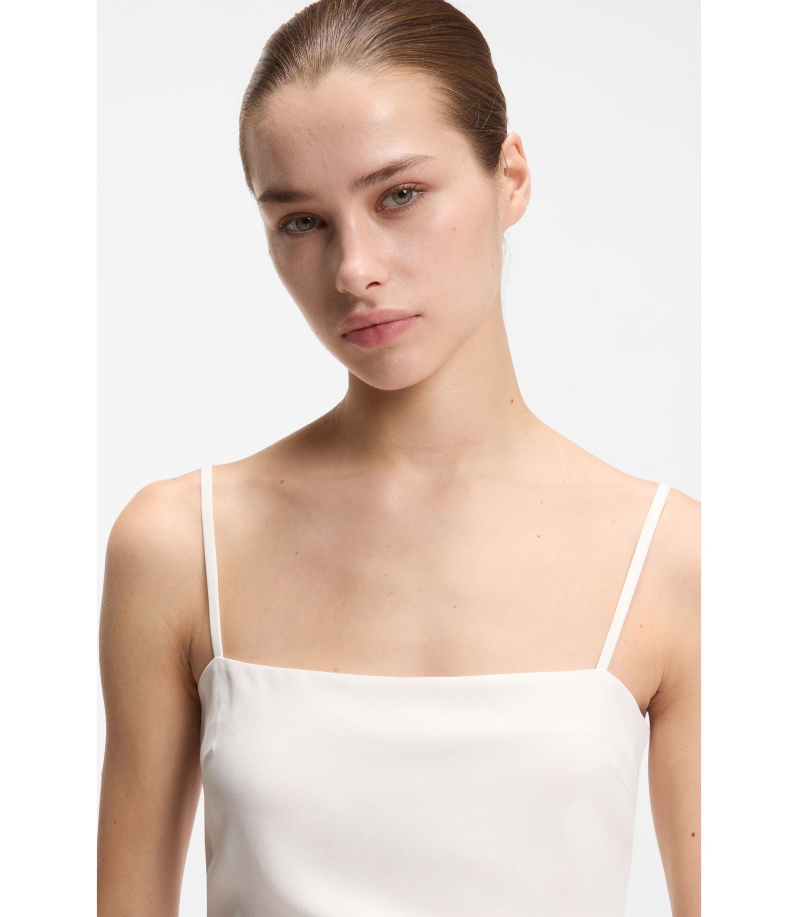 Hugo Gathered Bandeau Top With Straps White Women's