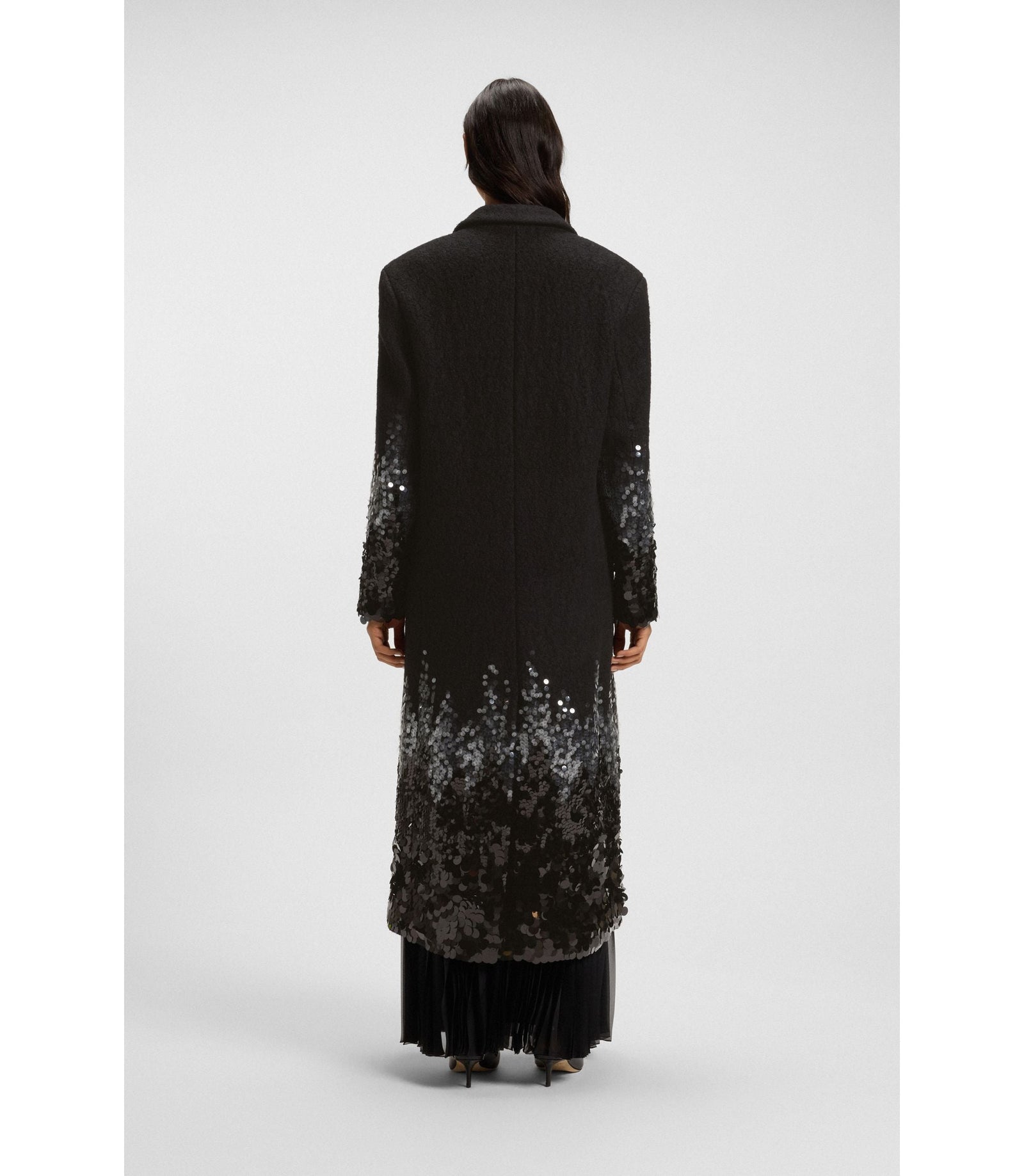 Boss Formal Coat With Sequin Embellishments Patterned Women's