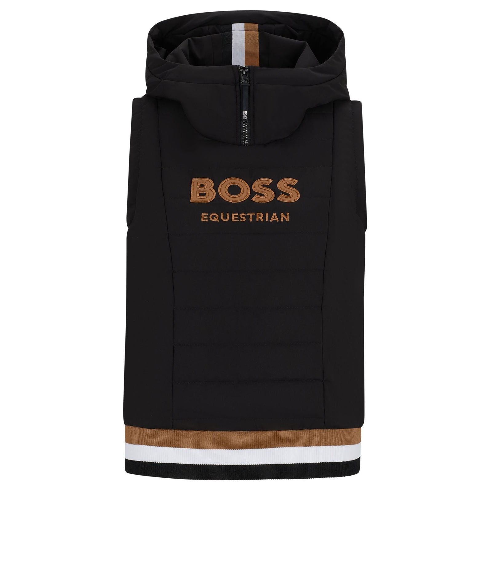 Boss Equestrian Sleeveless Hoodie With Embroidered Logo Black Women's