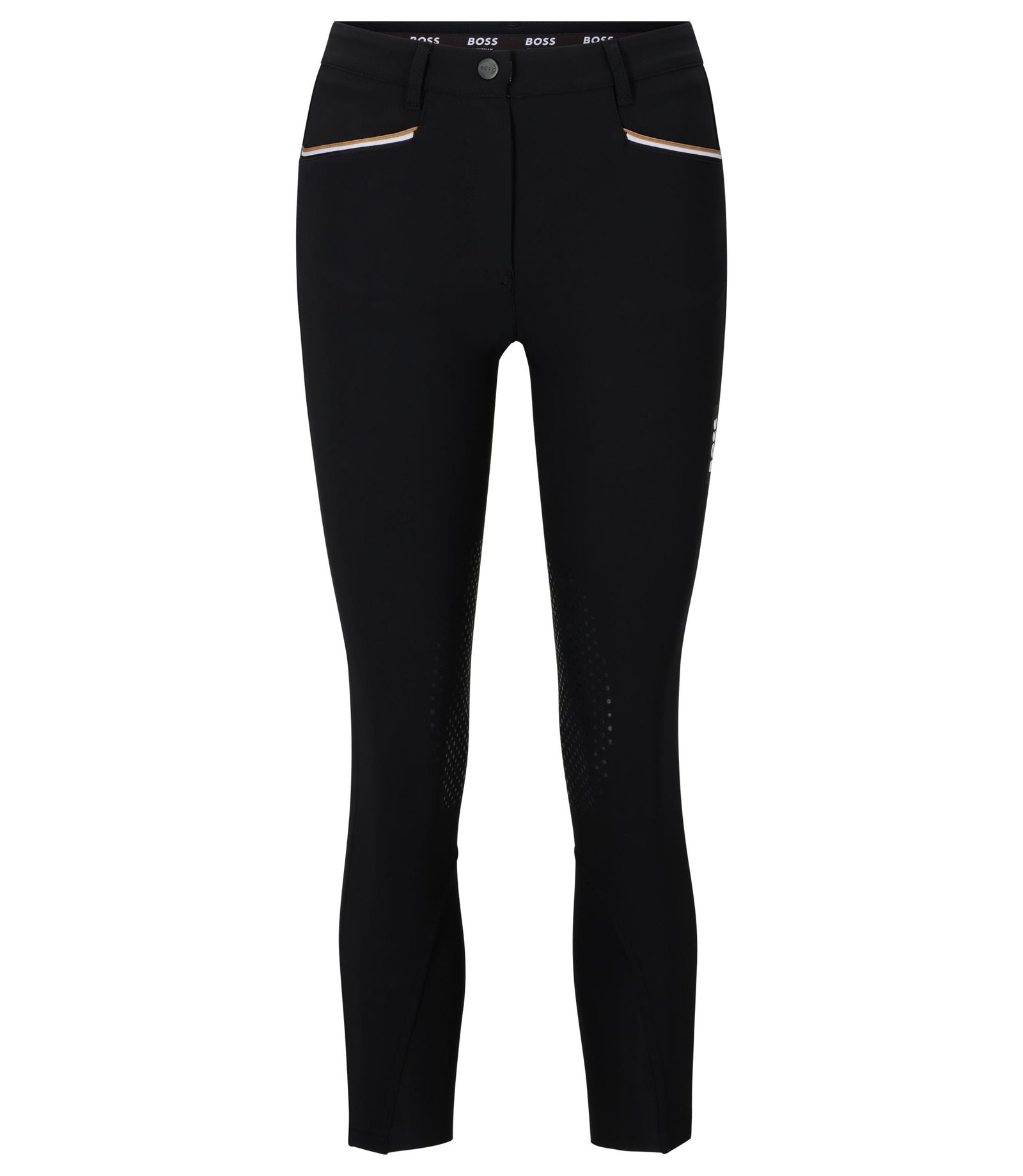 Boss Equestrian Knee Grip Breeches In Power Stretch Material Black Women's