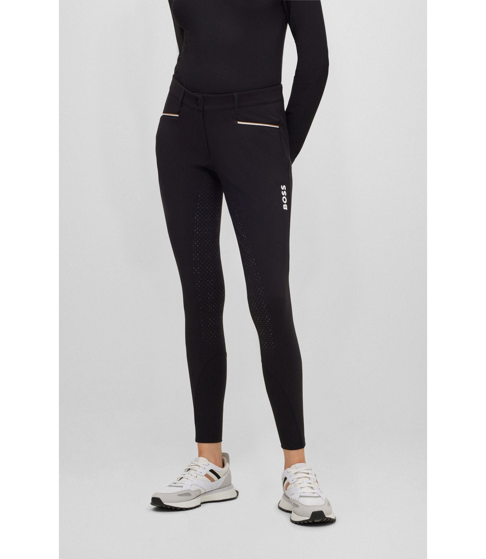 Boss Equestrian Full Grip Breeches In Power Stretch Material Black Women's