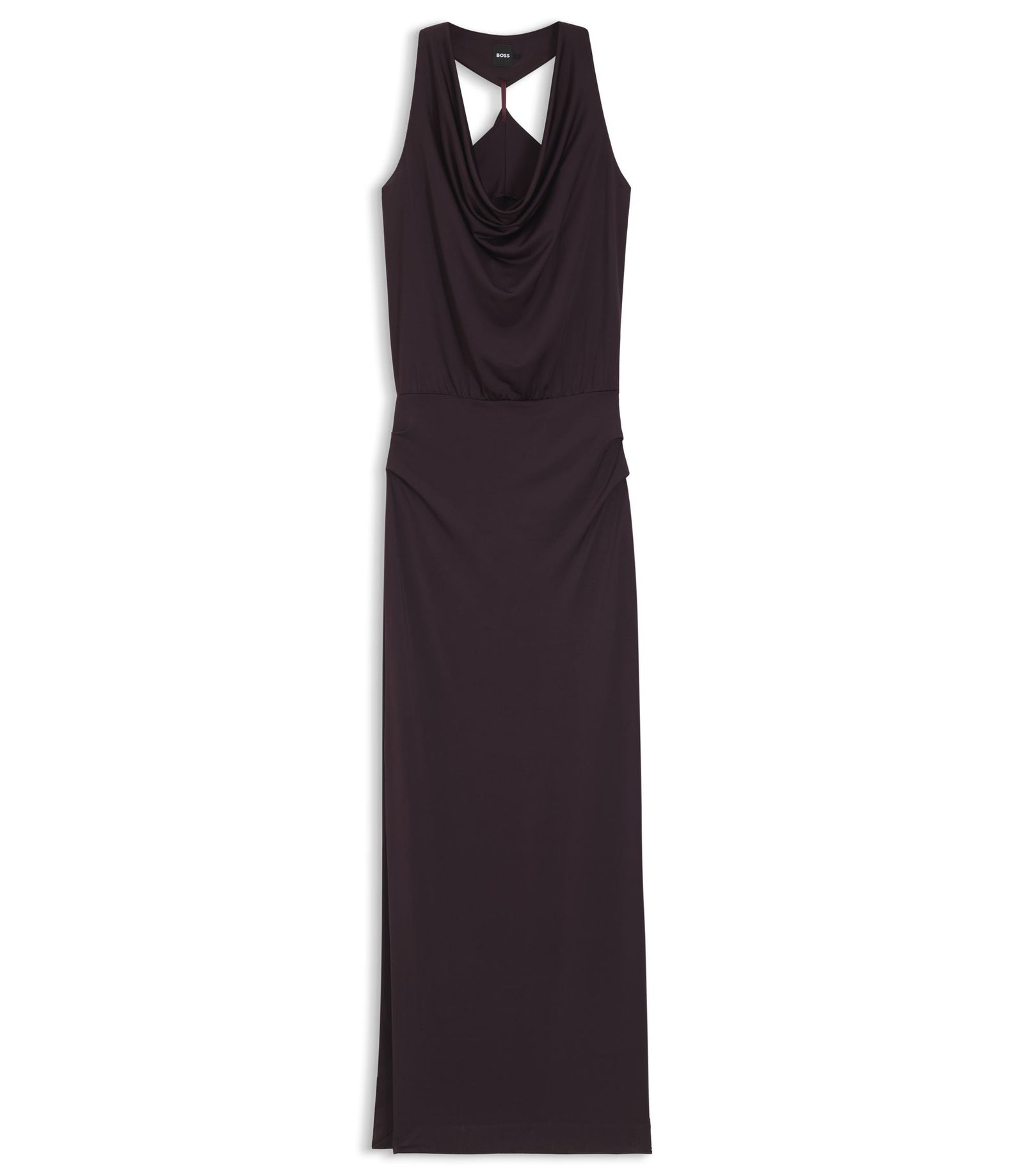 Boss Cowl Neck Dress With Rear Metal Detail Light Purple Women's