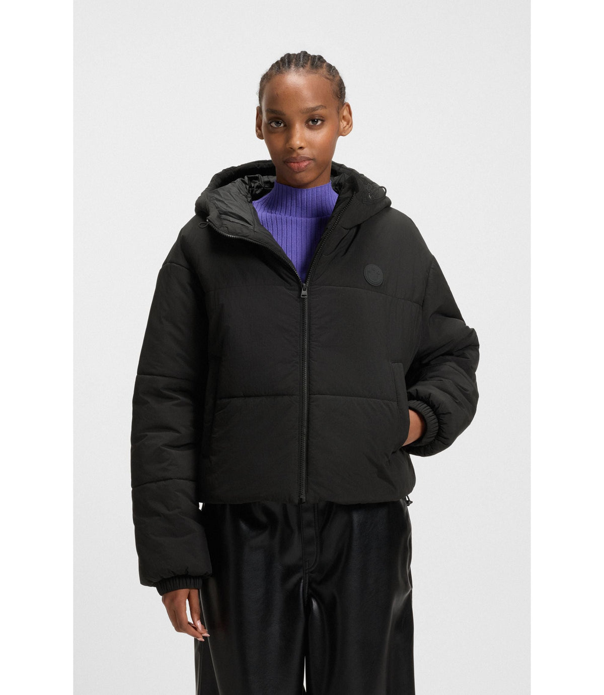 Hugo Bubble Shape Padded Jacket With Water Repellent Finish Black Women's