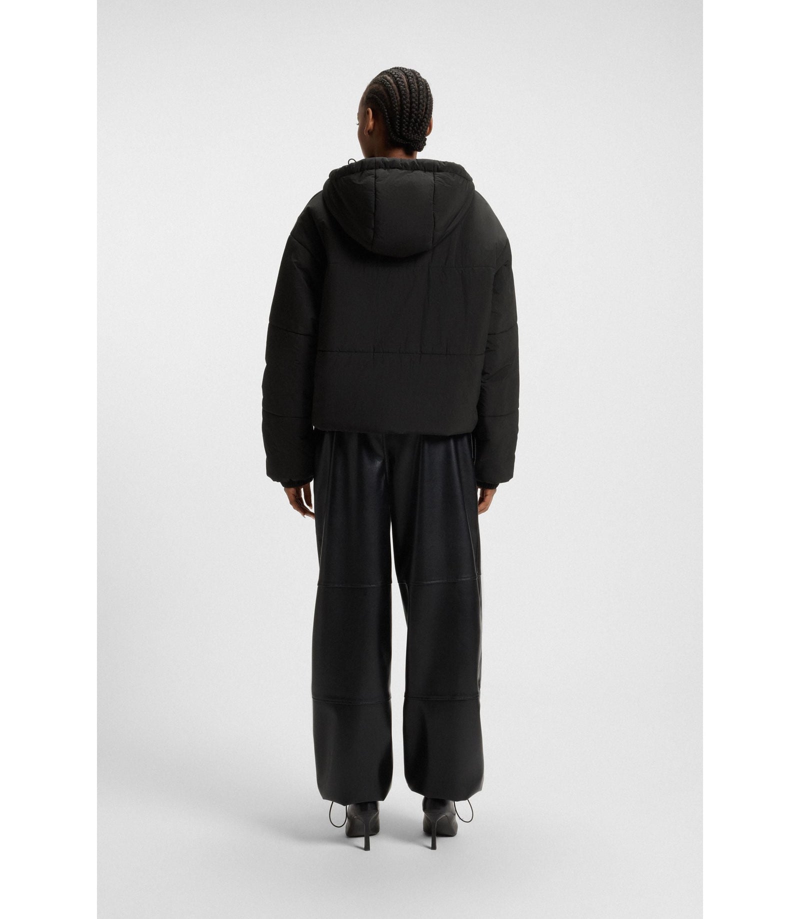 Hugo Bubble Shape Padded Jacket With Water Repellent Finish Black Women's