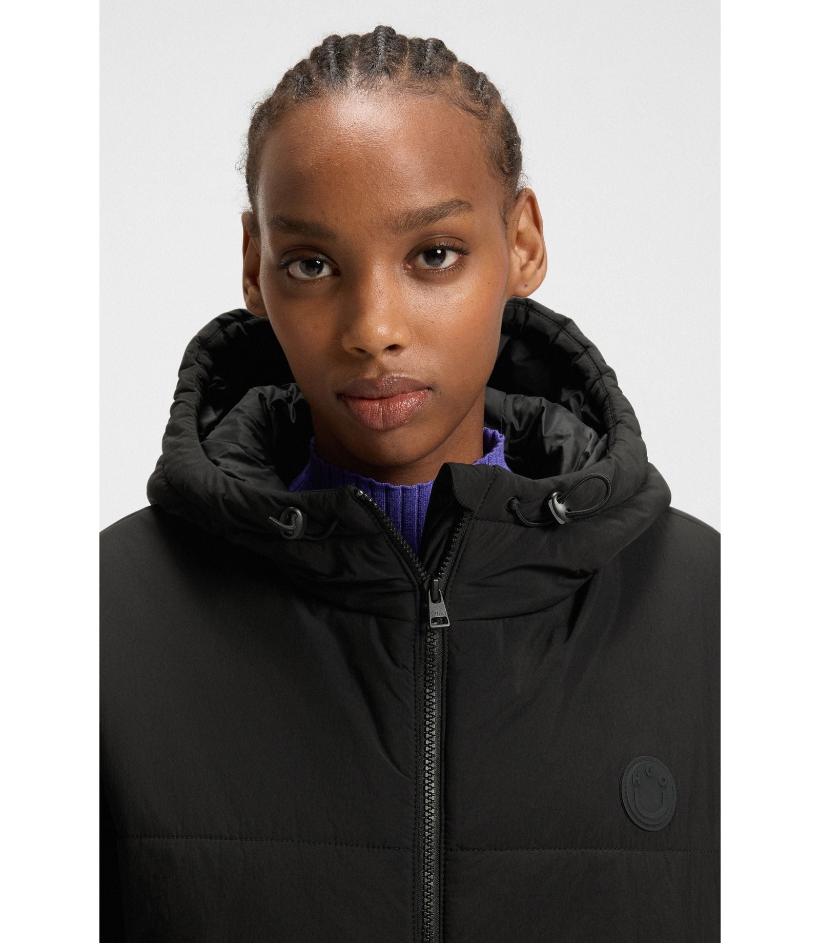 Hugo Bubble Shape Padded Jacket With Water Repellent Finish Black Women's