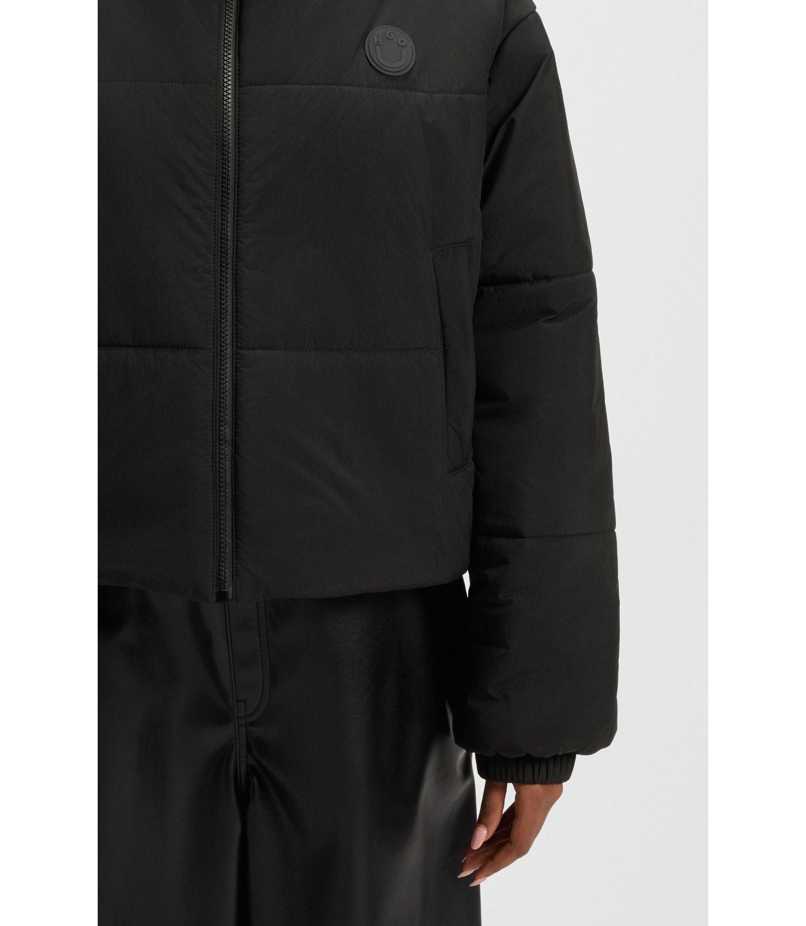 Hugo Bubble Shape Padded Jacket With Water Repellent Finish Black Women's