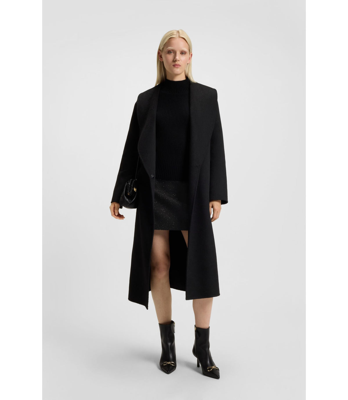 Hugo Boucl Mini Skirt With Chain Tape Black Women's