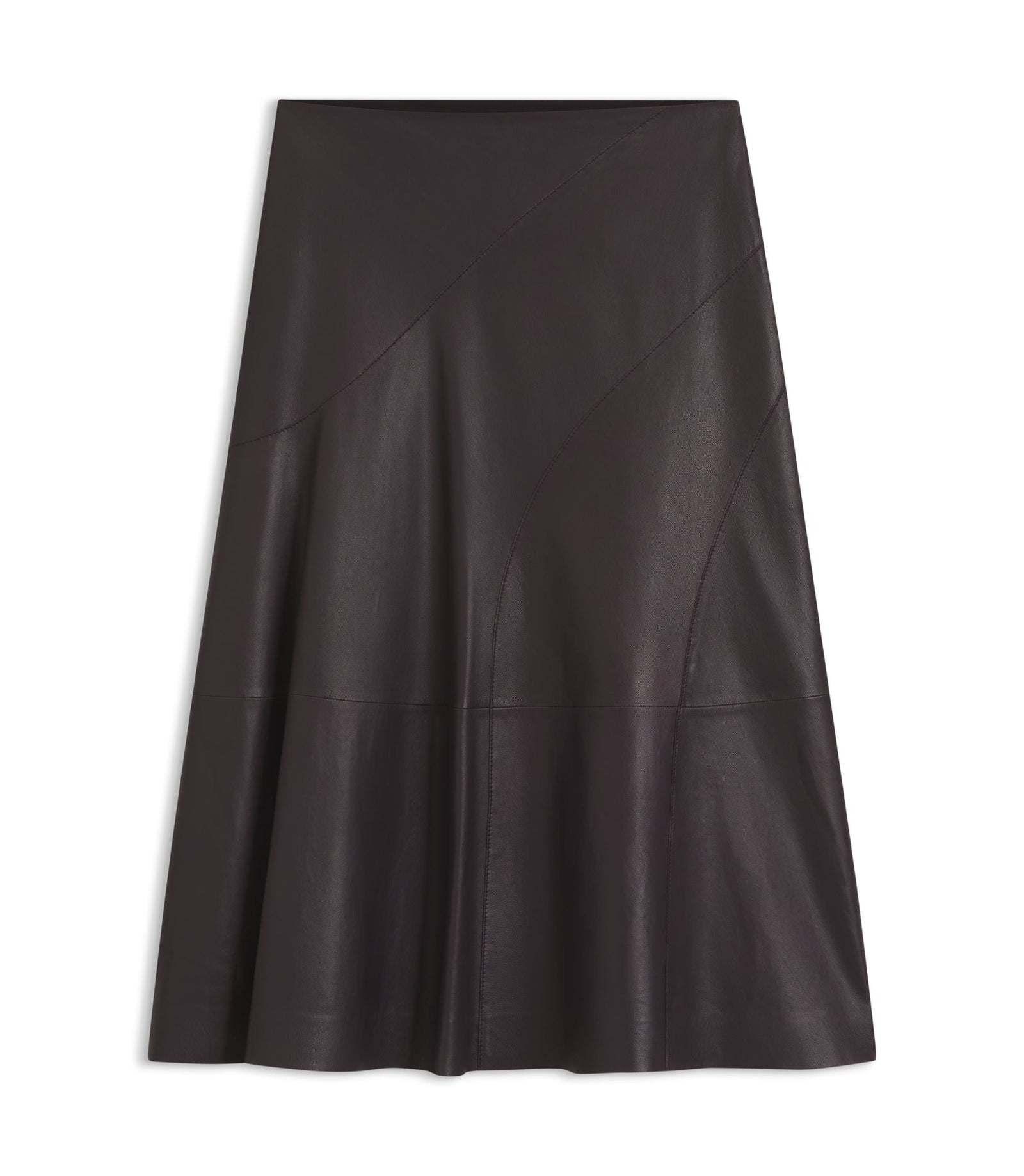 Boss A Line Skirt In Nappa Leather Light Purple Women's