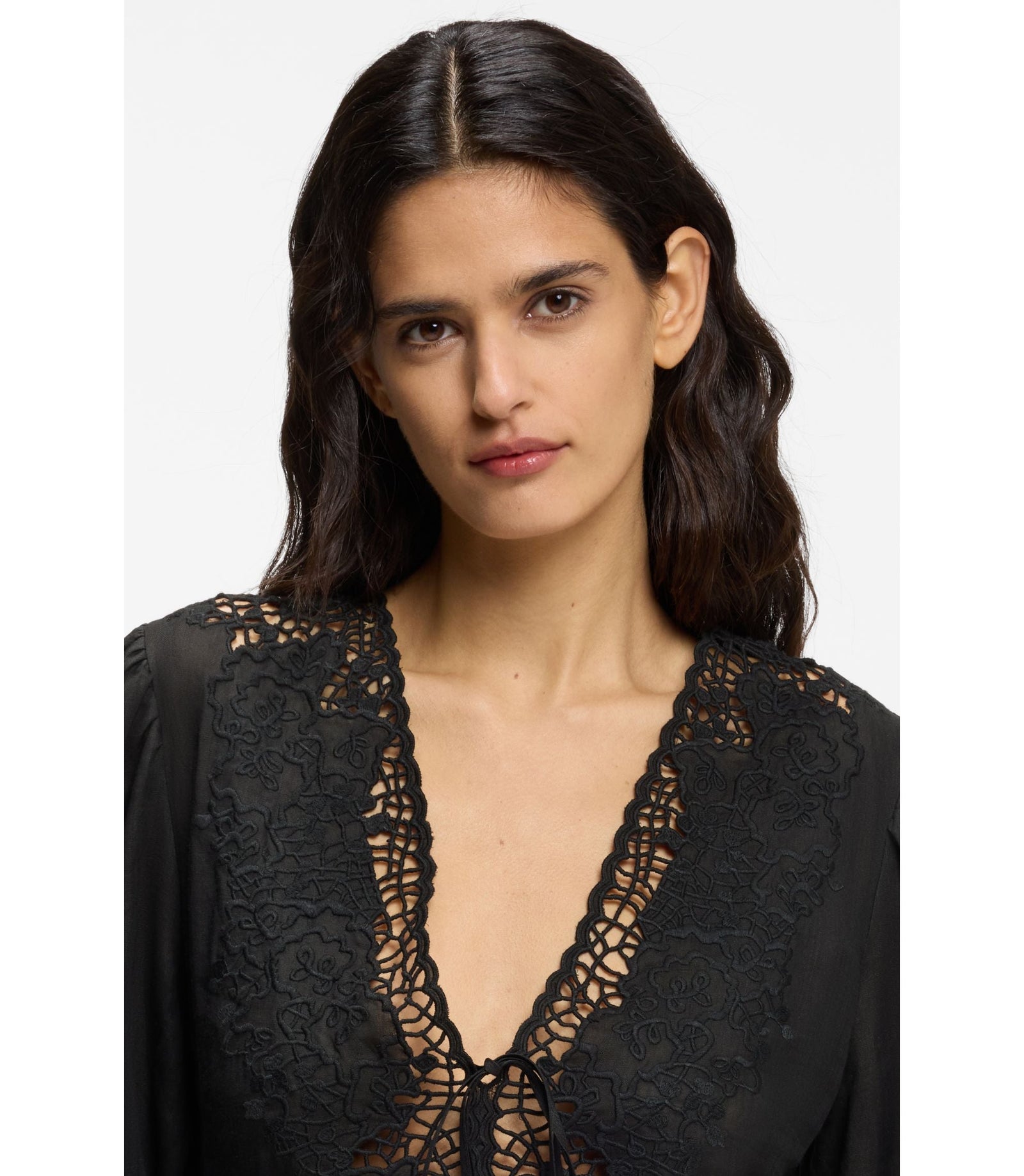 Boss A Line Dress With Embroidered Details Black Women's
