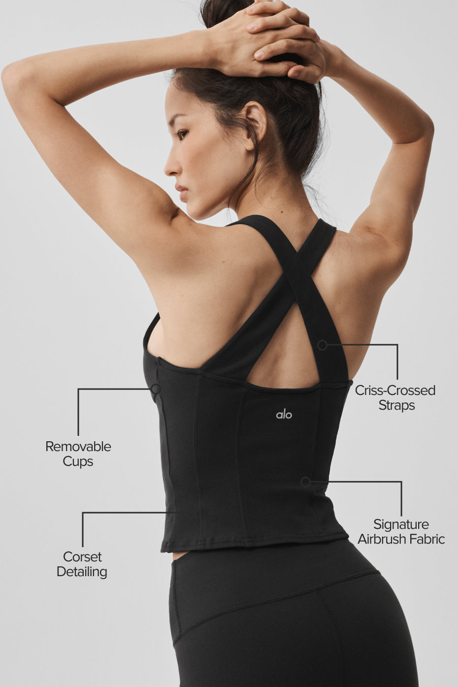 Alo Yoga Women'S Airbrush Sparks Fly Corset Tank