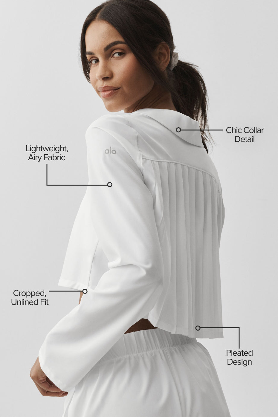 Alo Yoga Women'S Cropped Unmatched Long Sleeve