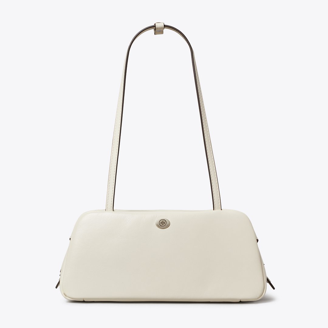 Tory Burch Robinson Satchel Light Cream
