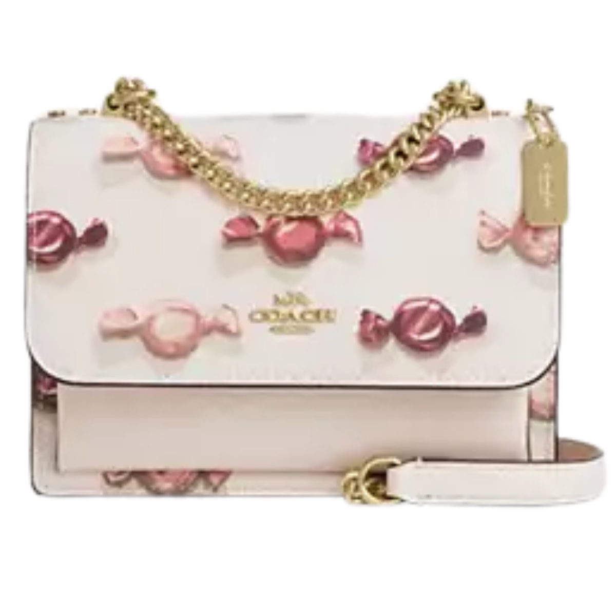 Coach Mini Klare Crossbody Bag With Candy Print  pebbled leather/Gold/Chalk/Chalk