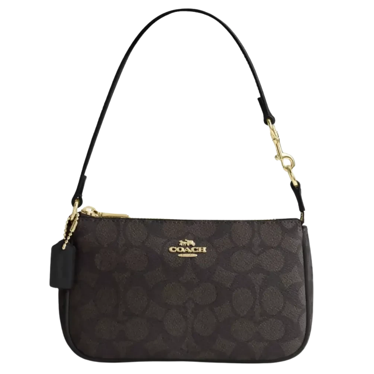 Coach Nolita 19 In Signature Canvas in Gold Walnut Black