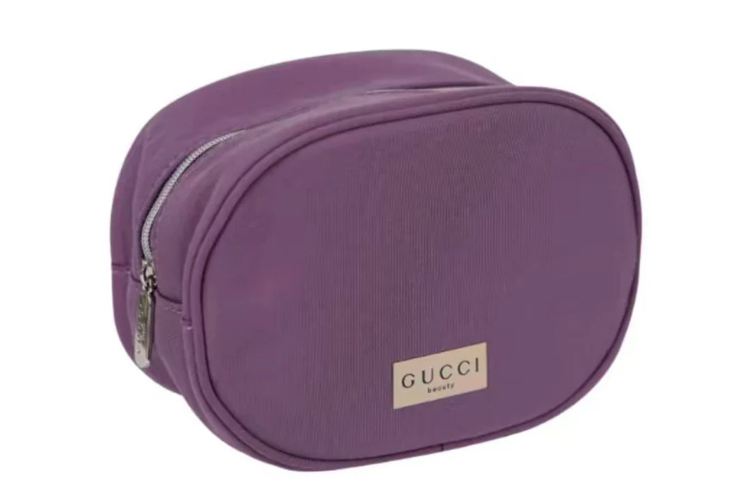 GUCCI Taro Purple Canvas Handheld Makeup Pouch (Portable)