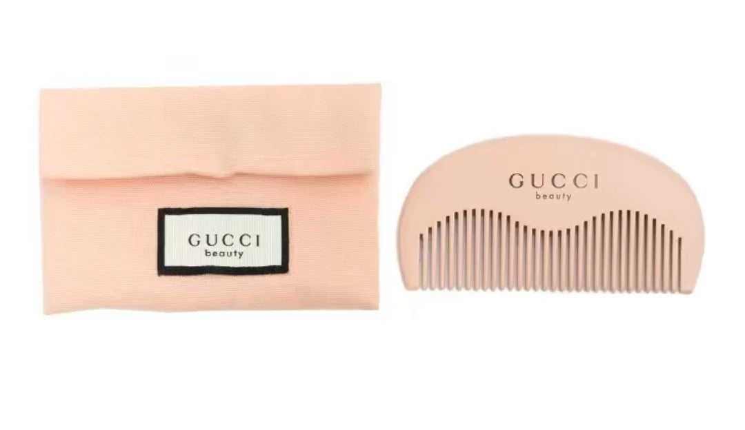 GUCCI Fairy Pink Medium Comb + Makeup Bag Massager