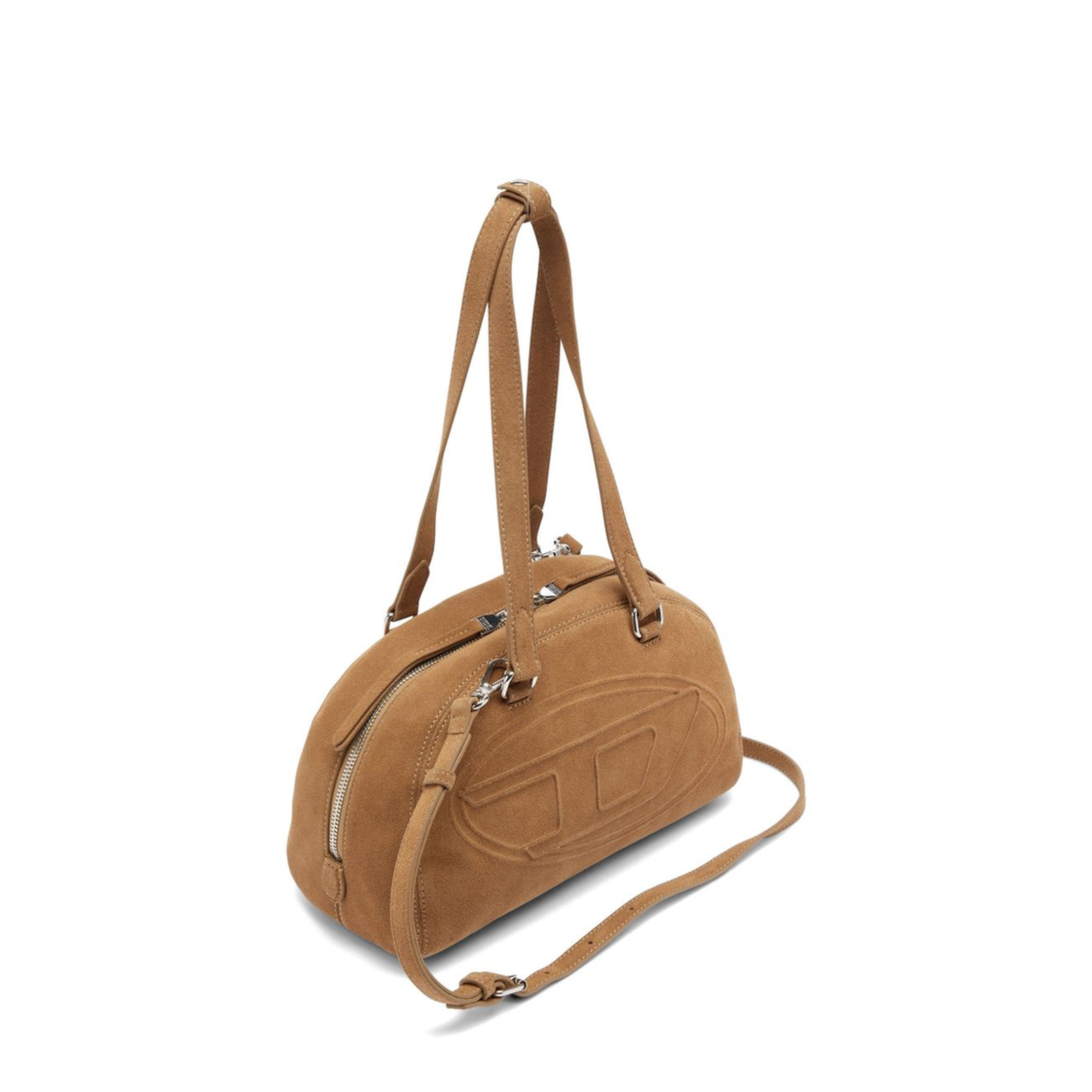 1DR Dome One Size Suede Shoulder Bag - Beige