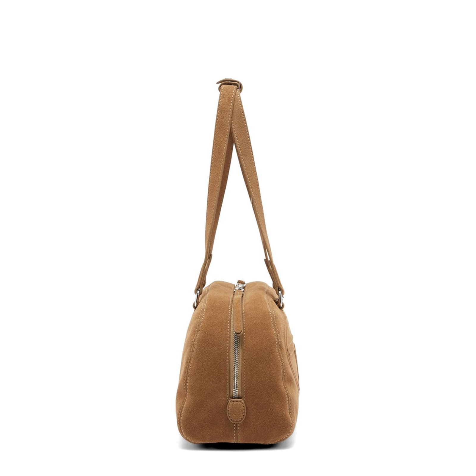 1DR Dome One Size Suede Shoulder Bag - Beige