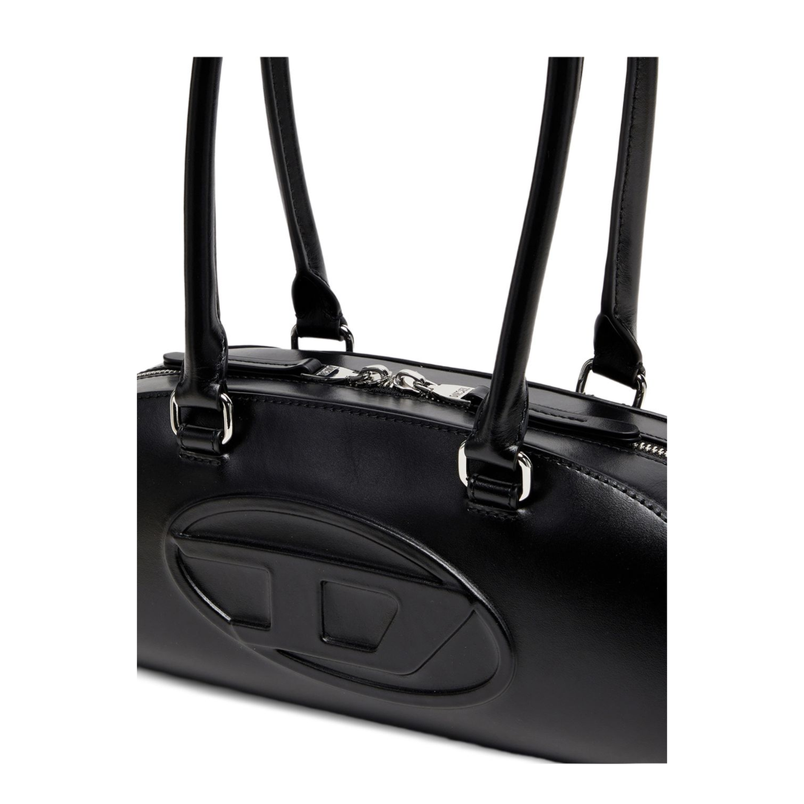 1DR Dome Elongated Leather Bowling Bag - Black