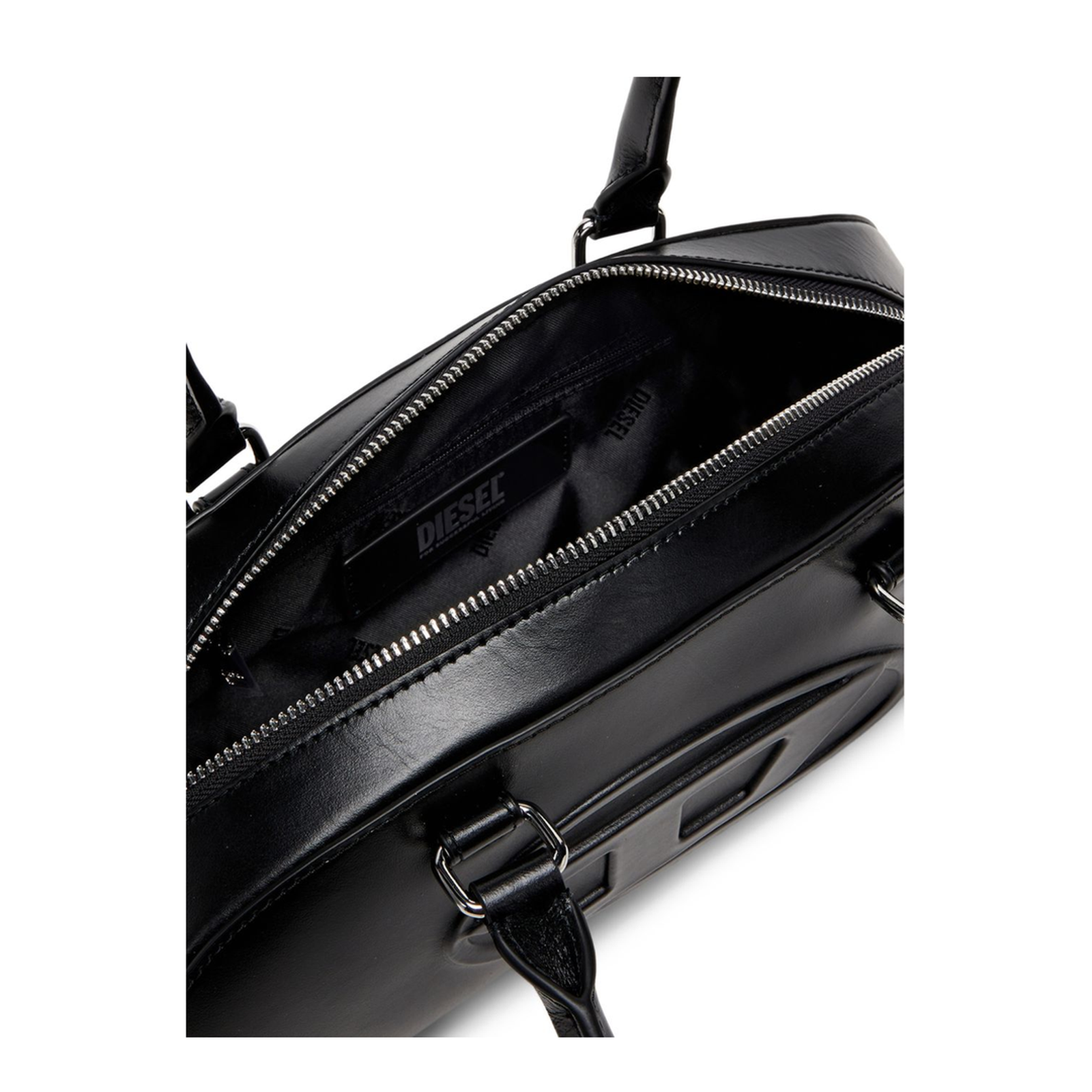 1DR Dome Elongated Leather Bowling Bag - Black