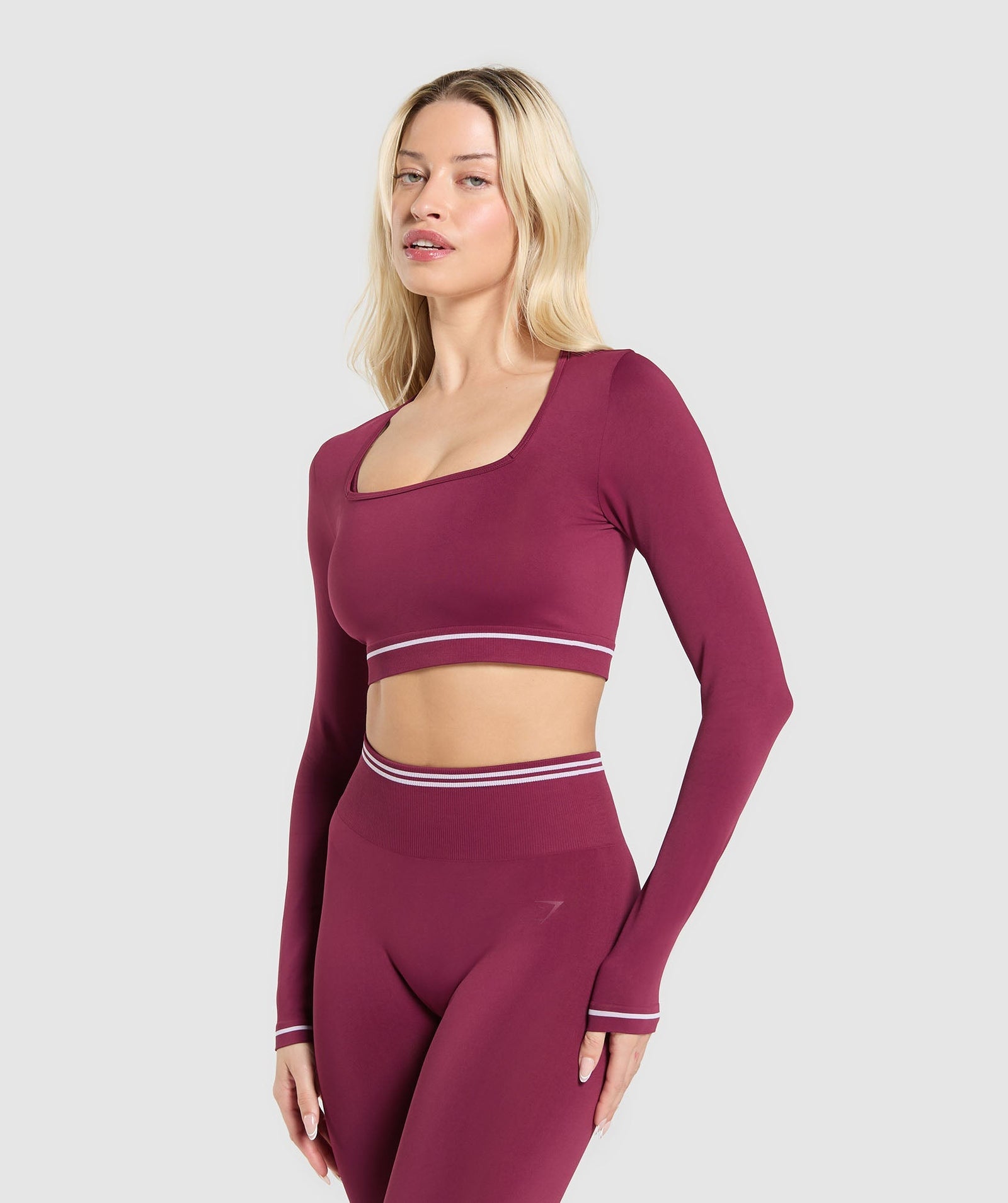 Women's Gymshark Contrast Seamless Crop Top Strong Pink