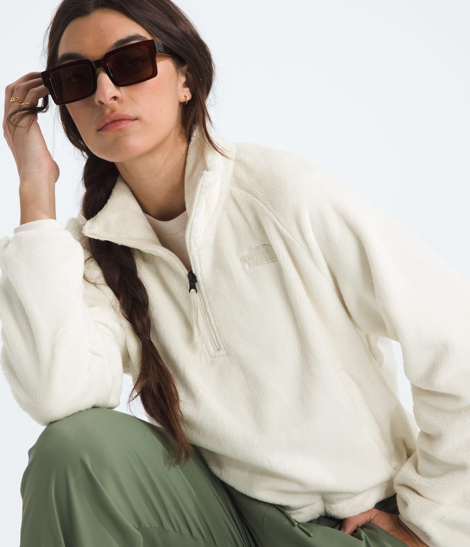 The North Face Women’s Osito Lux ¼-Zip Jacket White Dune