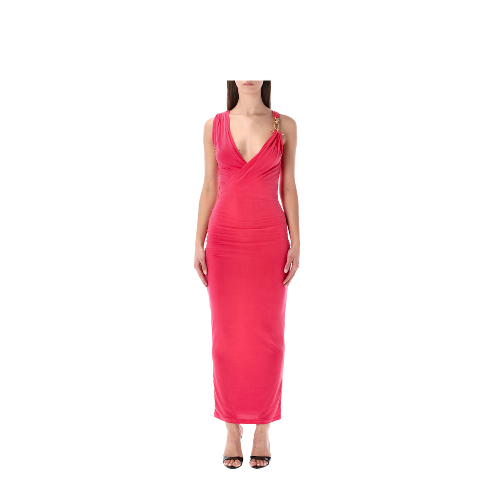 Draped Long Dress Pink