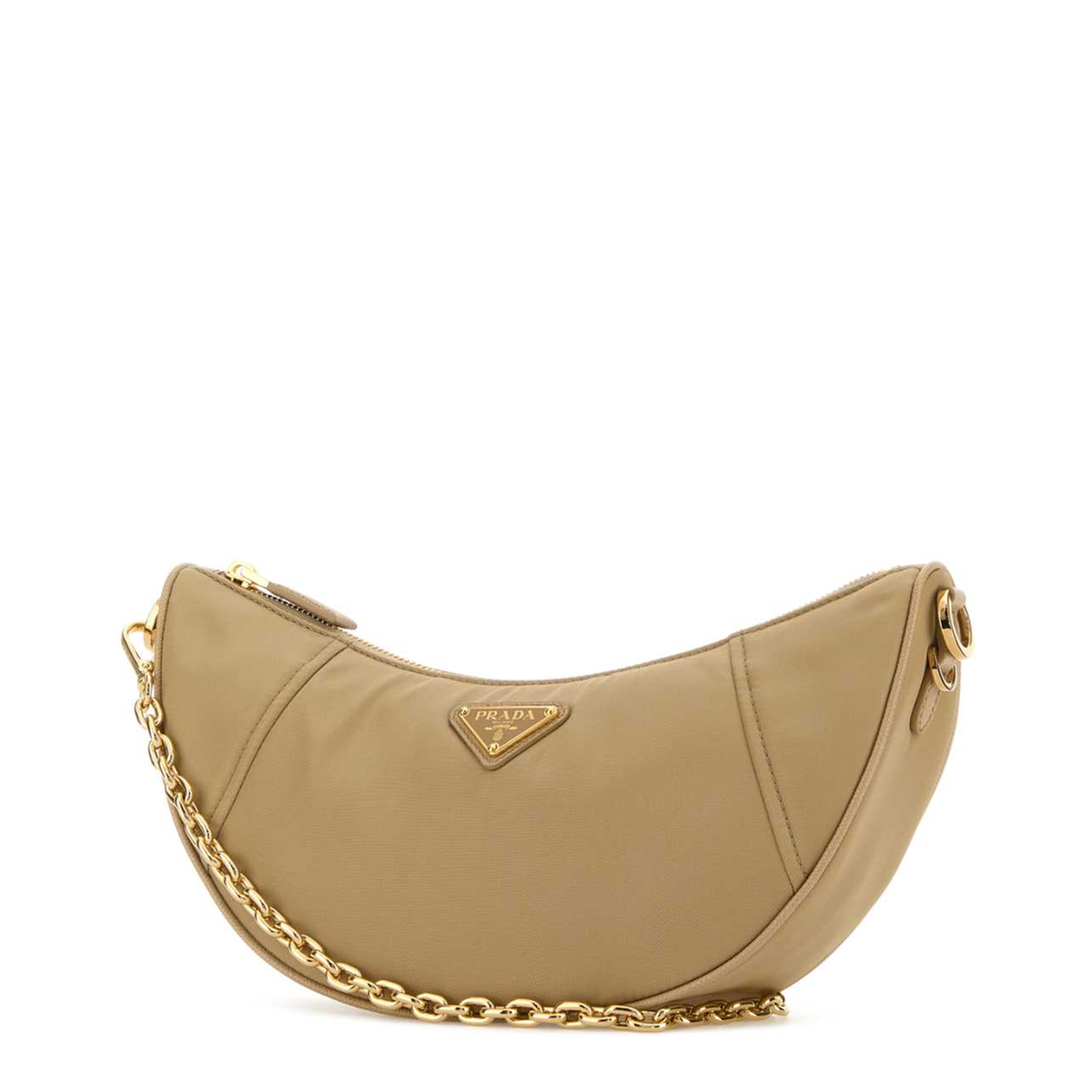 Demi Lune Re-Nylon Shoulder Bags - Beige