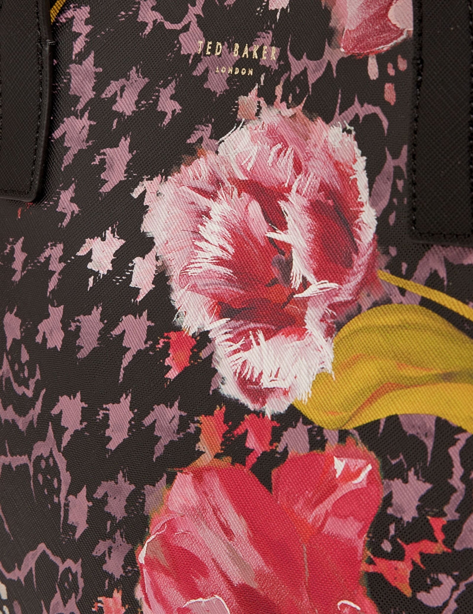Ted Baker Tullsa Floral Check Print Large Icon Tote Bag Women's