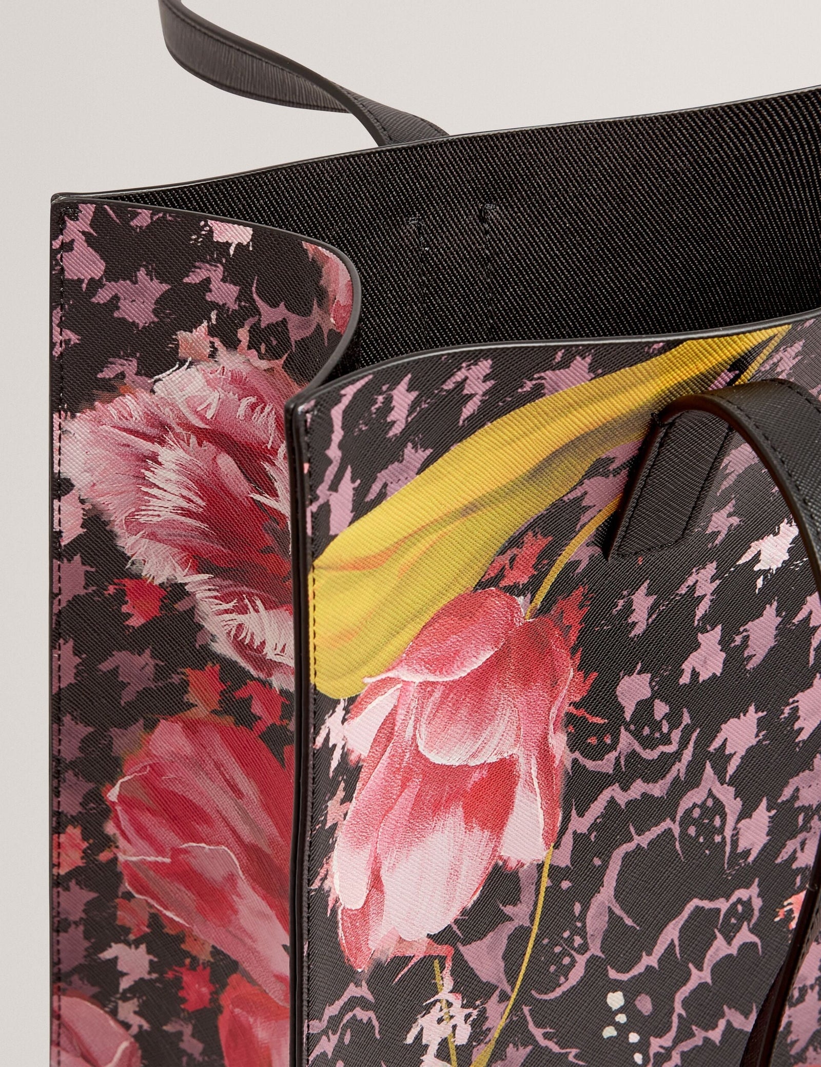 Ted Baker Tullsa Floral Check Print Large Icon Tote Bag Women's
