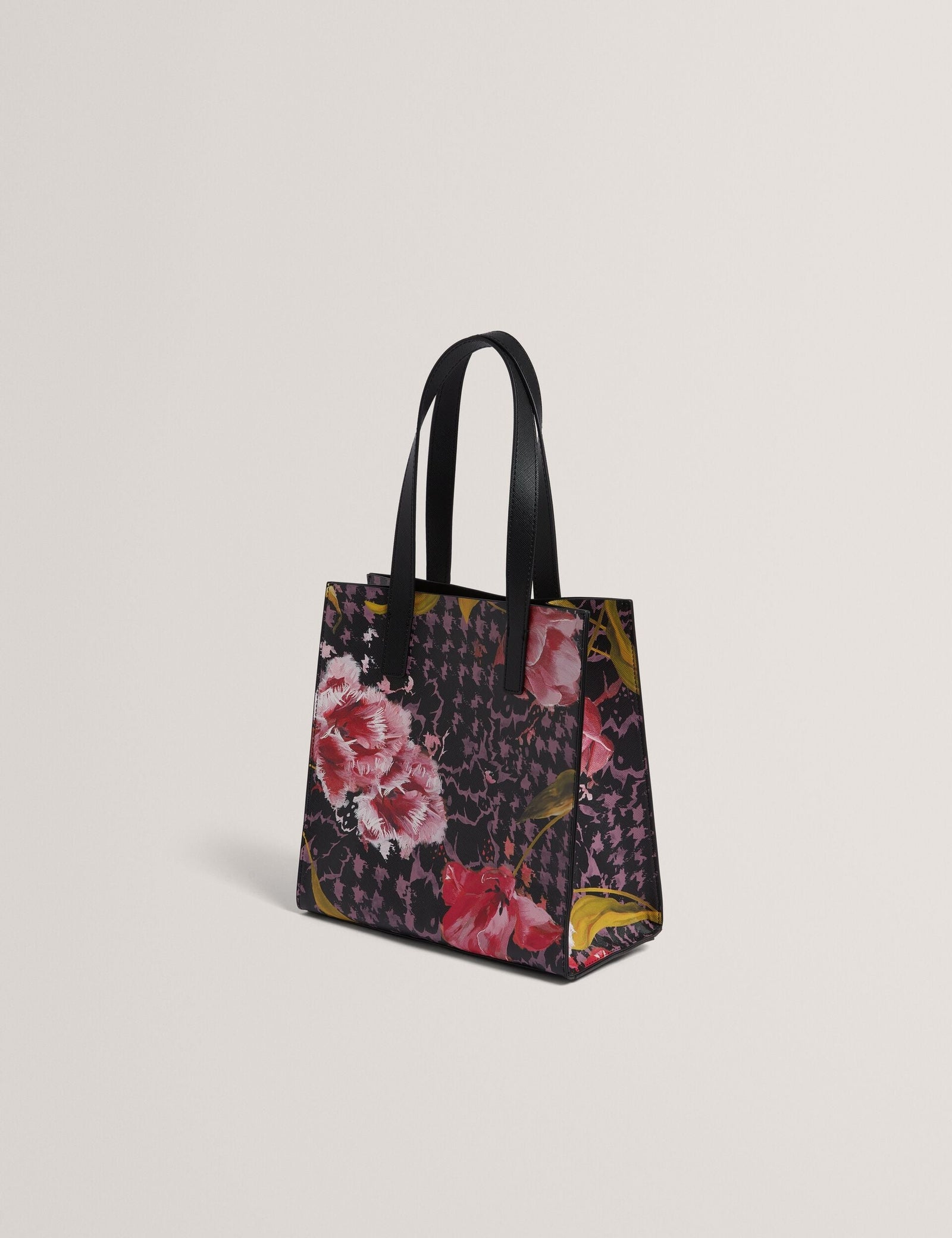 Ted Baker Tuliia Floral Check Pu Small Icon Tote Bag Women's