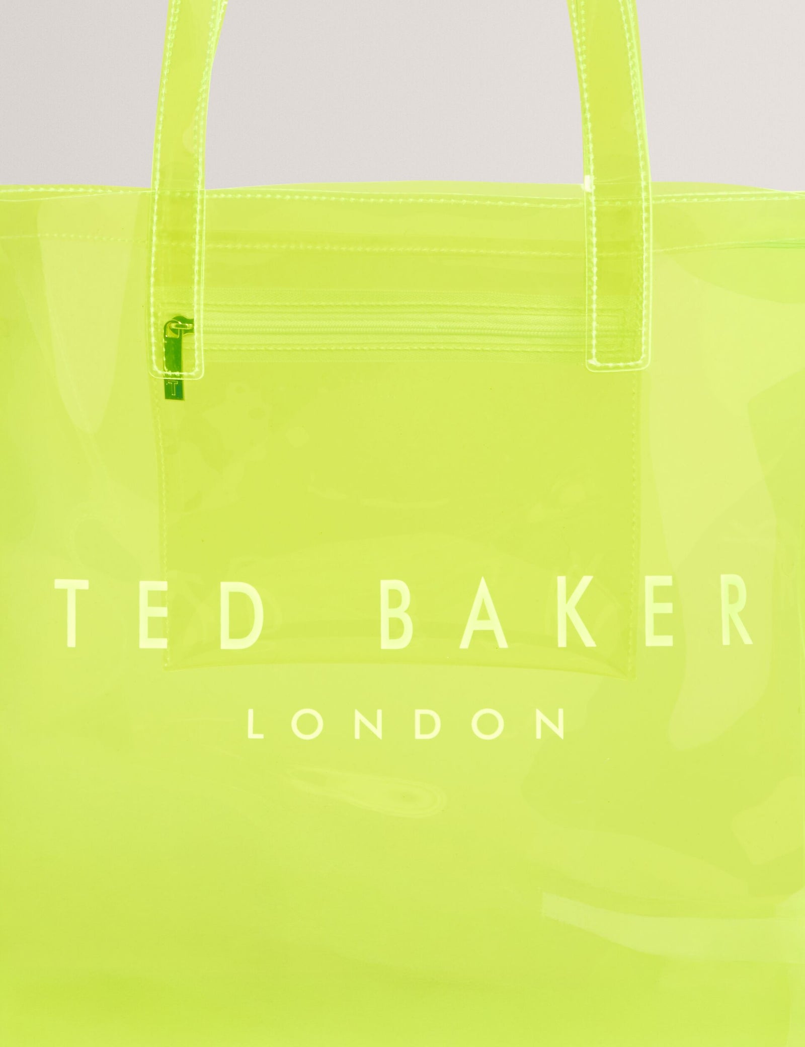 Ted Baker Sheicon Large Neon Clear Vinyl Icon Tote Bag Women's