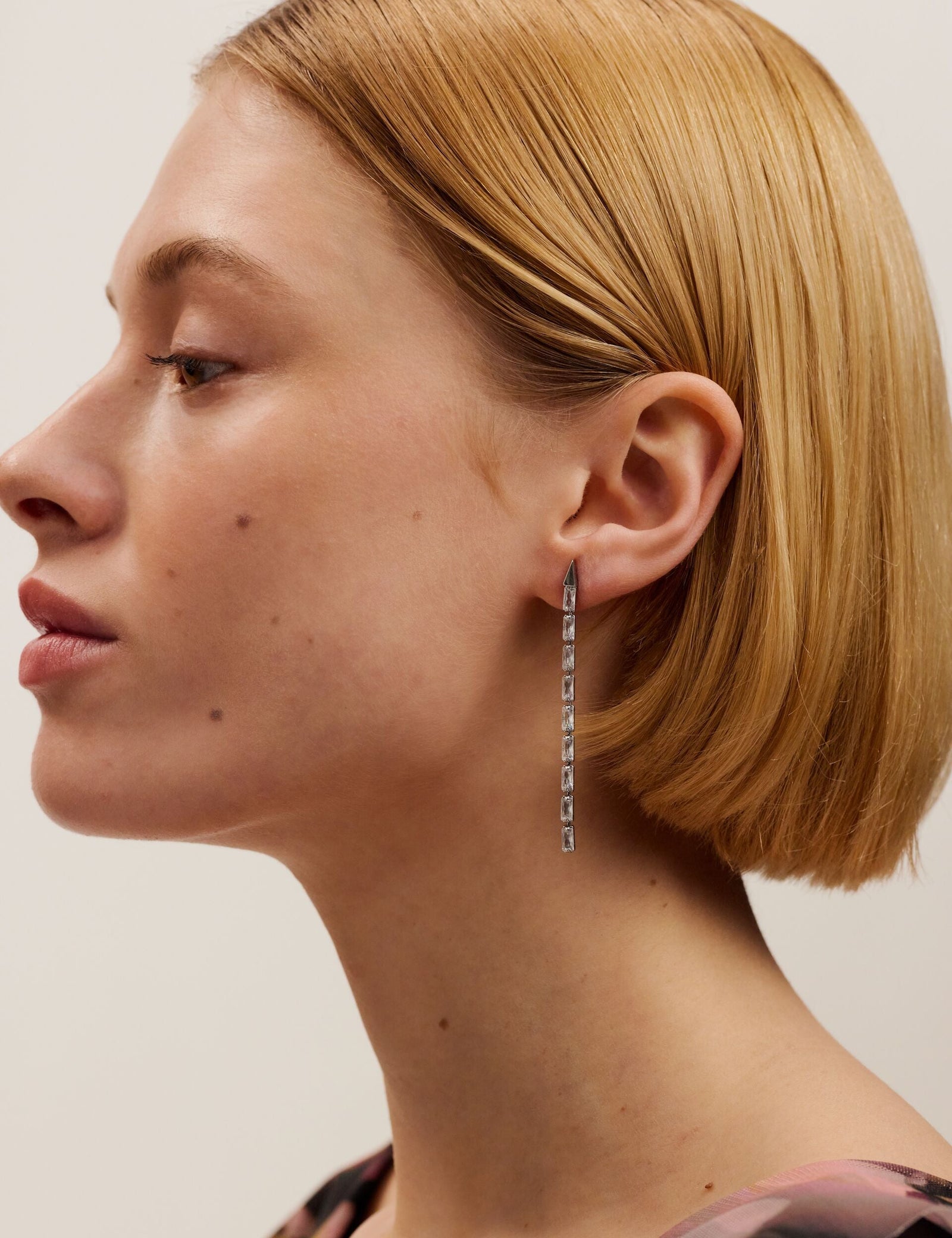Ted Baker Isalie Baguette Crystal Long Drop Earrings Women's