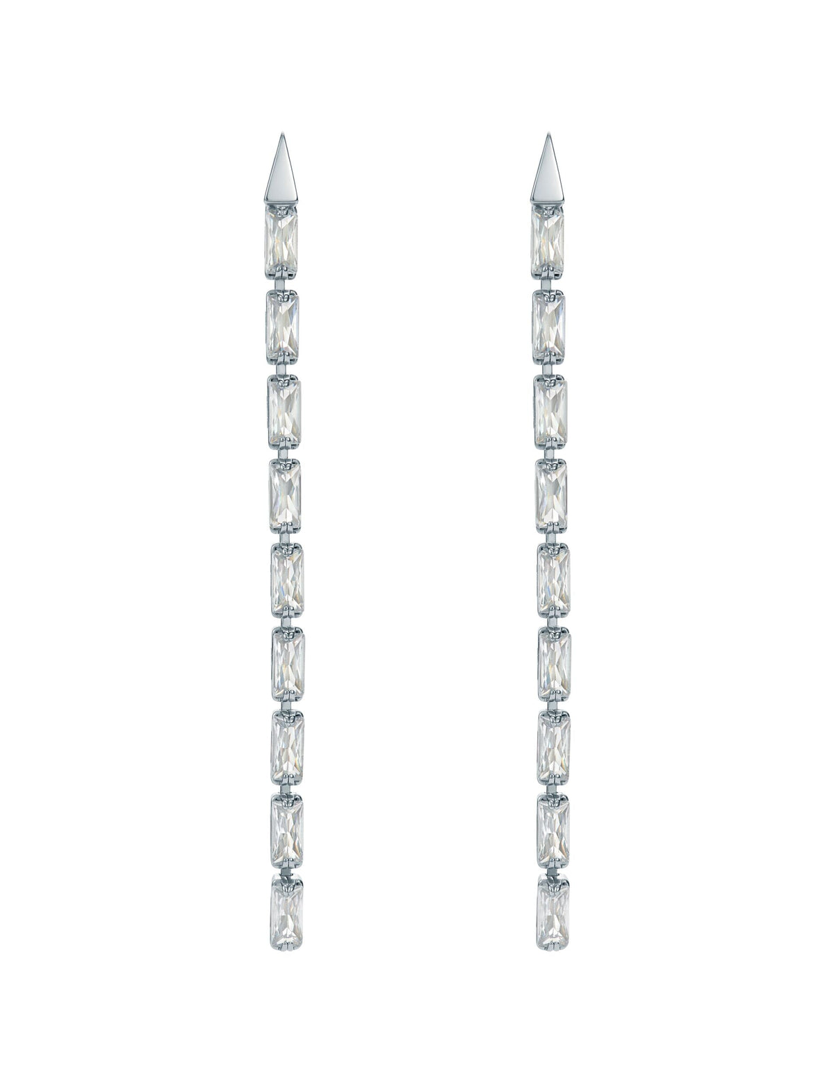 Ted Baker Isalie Baguette Crystal Long Drop Earrings Women's