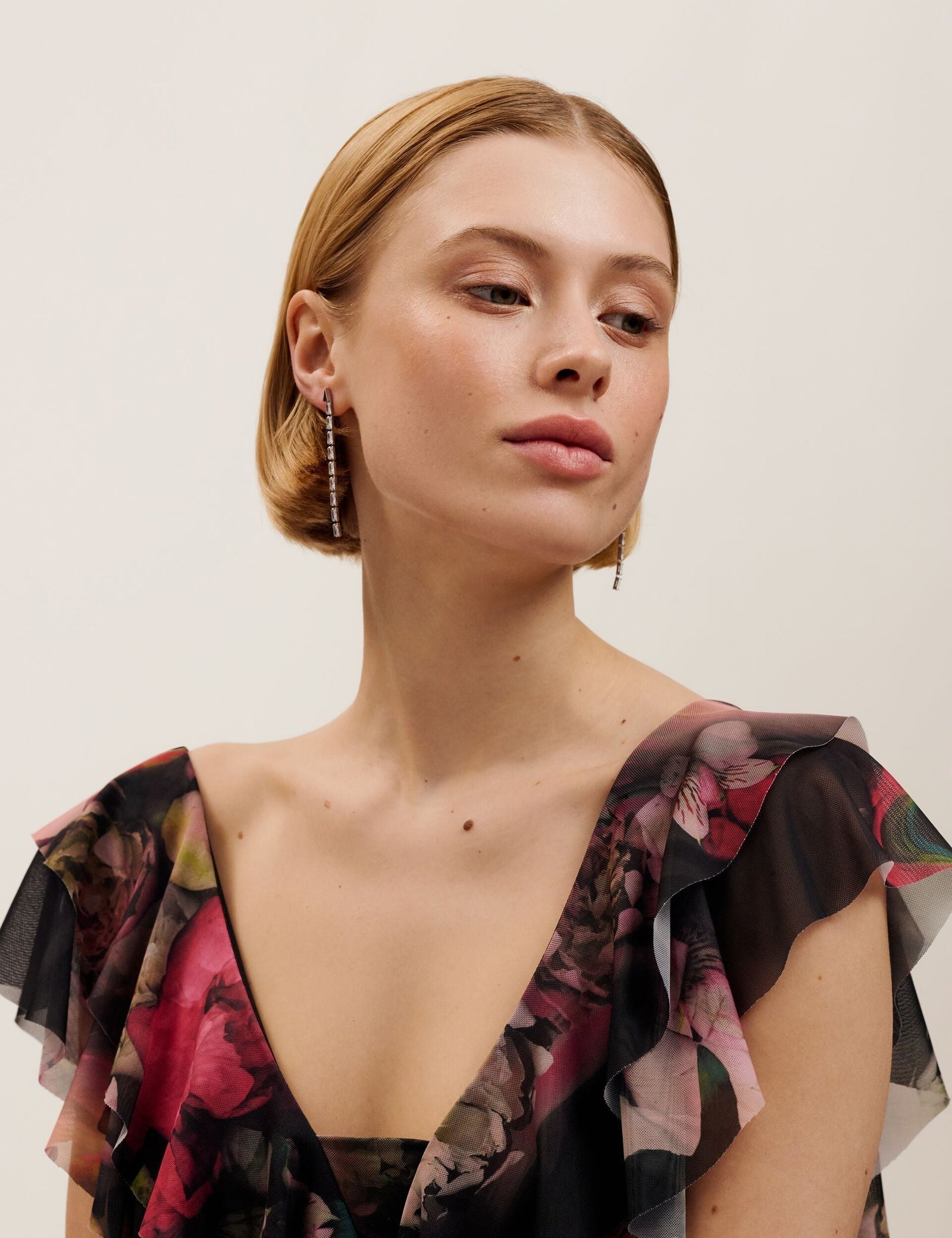 Ted Baker Isalie Baguette Crystal Long Drop Earrings Women's