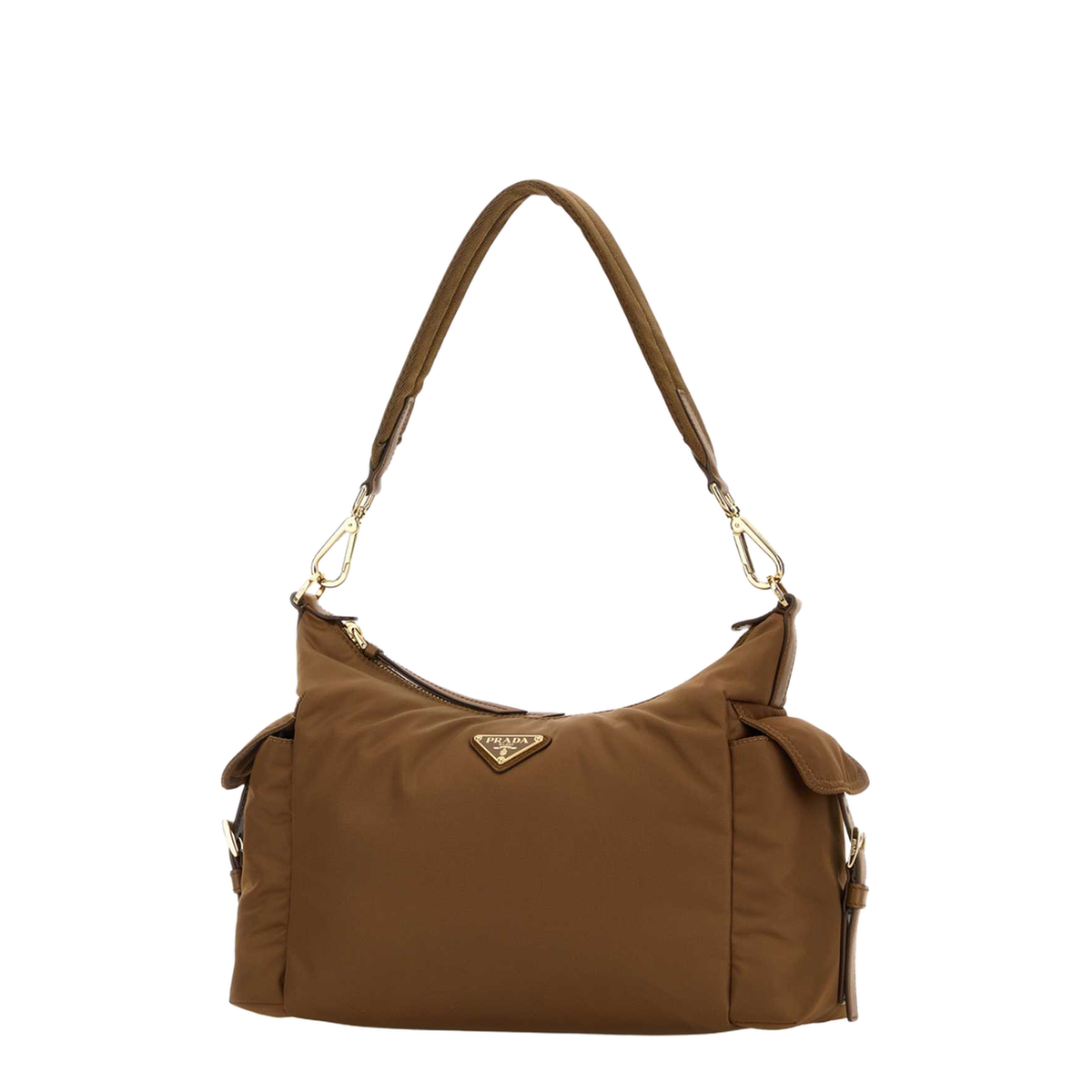 Explore Large Re-Nylon Crossbody Bags - Camel