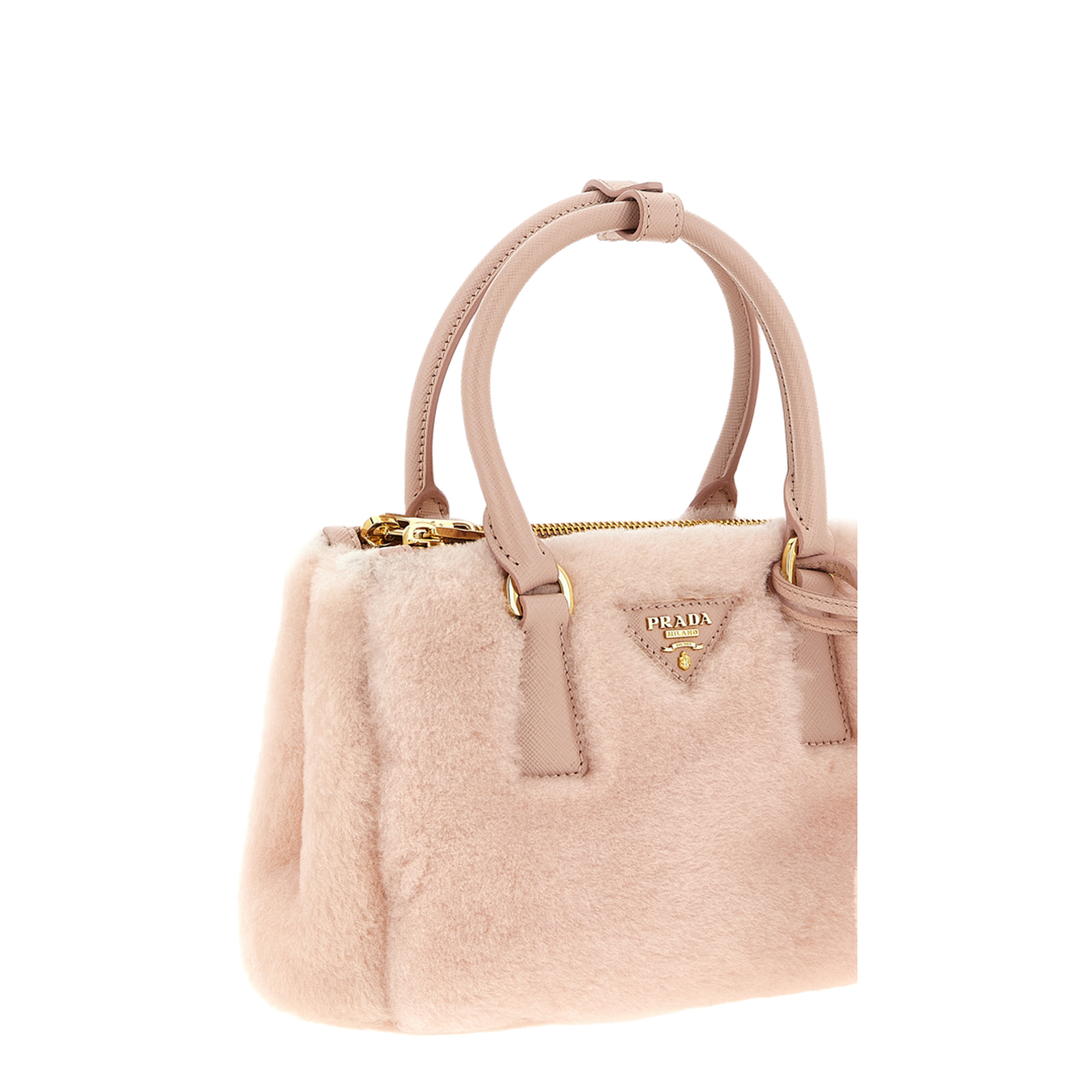 Galleria Mini Shearling Handbag - Orchid Pink
