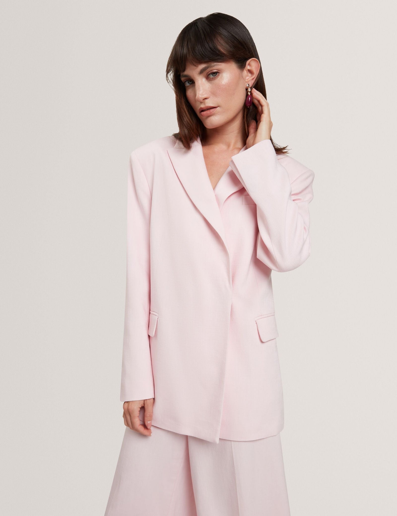 Ted Baker Peyaan Relaxed Wrap Front Woven Blazer Women's