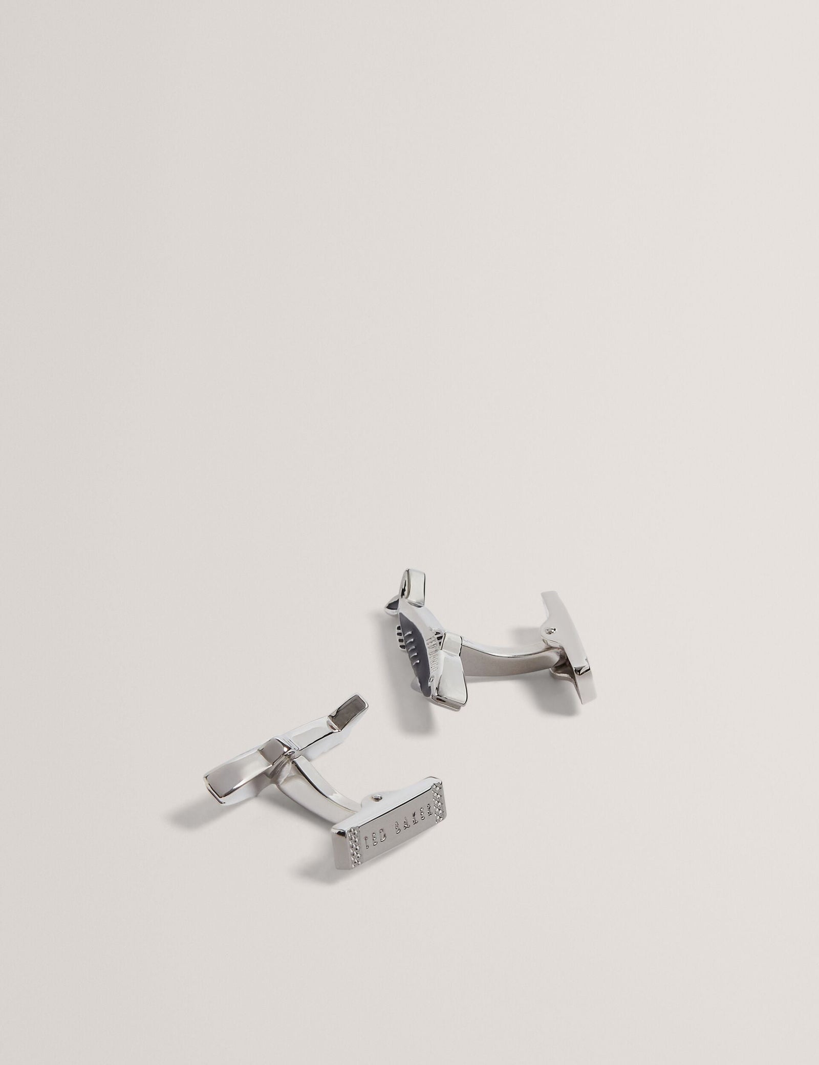 Ted Baker Kipper Fish Shape Branded Metal Cufflinks
