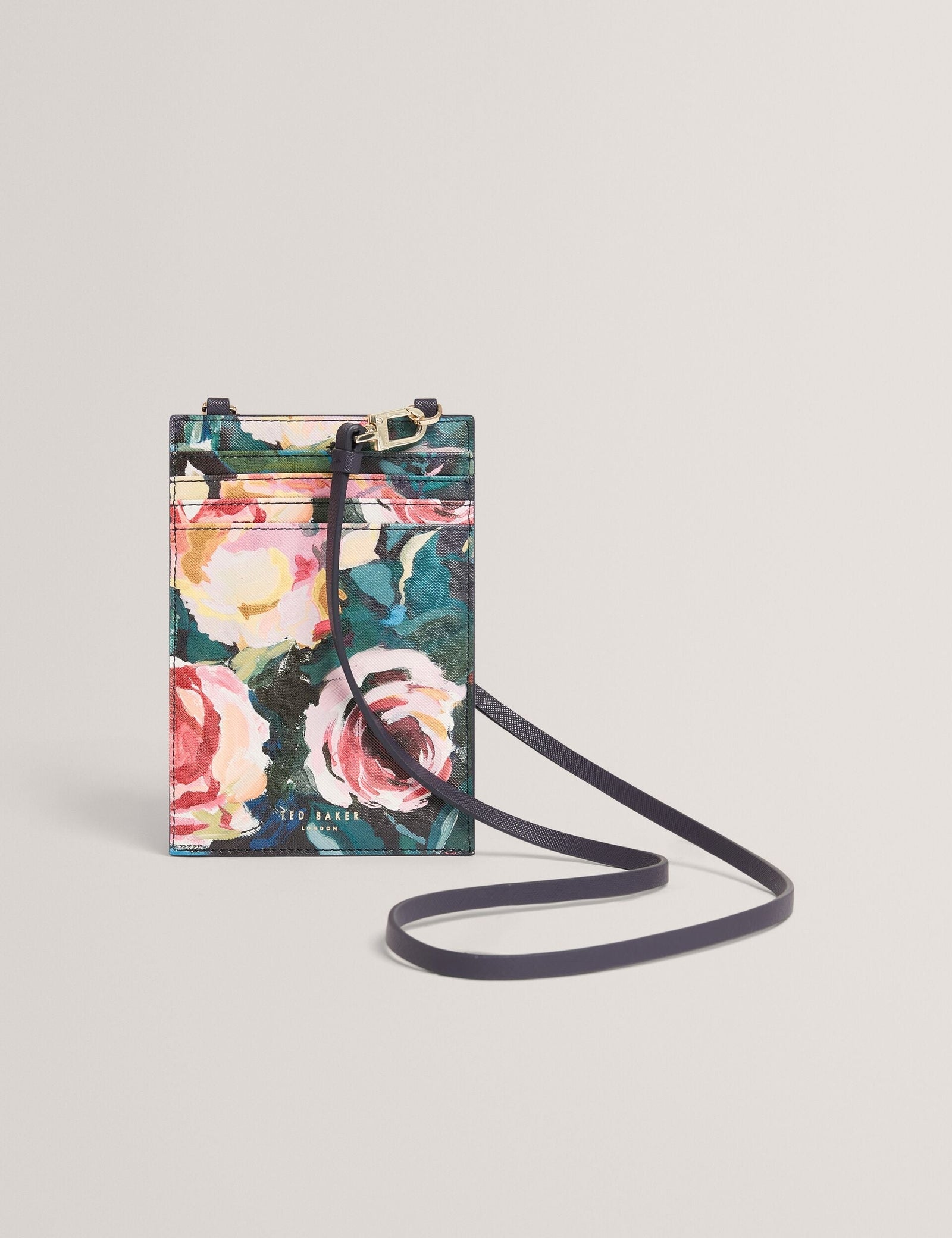 Ted Baker Kelssia Rose Print Phone Card Holder Lanyard Women's