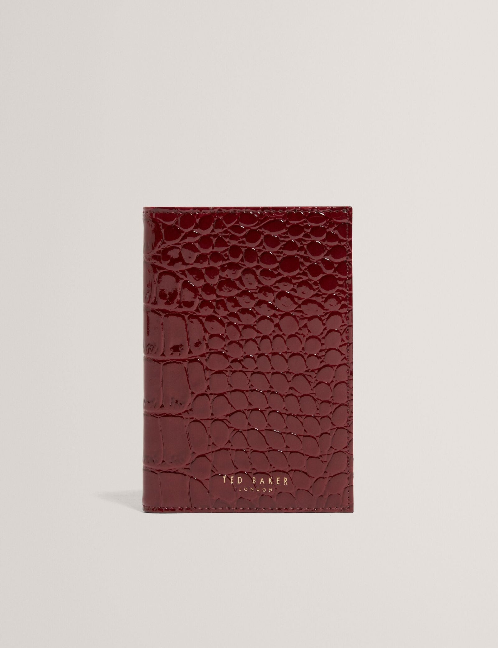 Ted Baker Kelliii Croc Effect Passport Cover Travel Pouch Women's