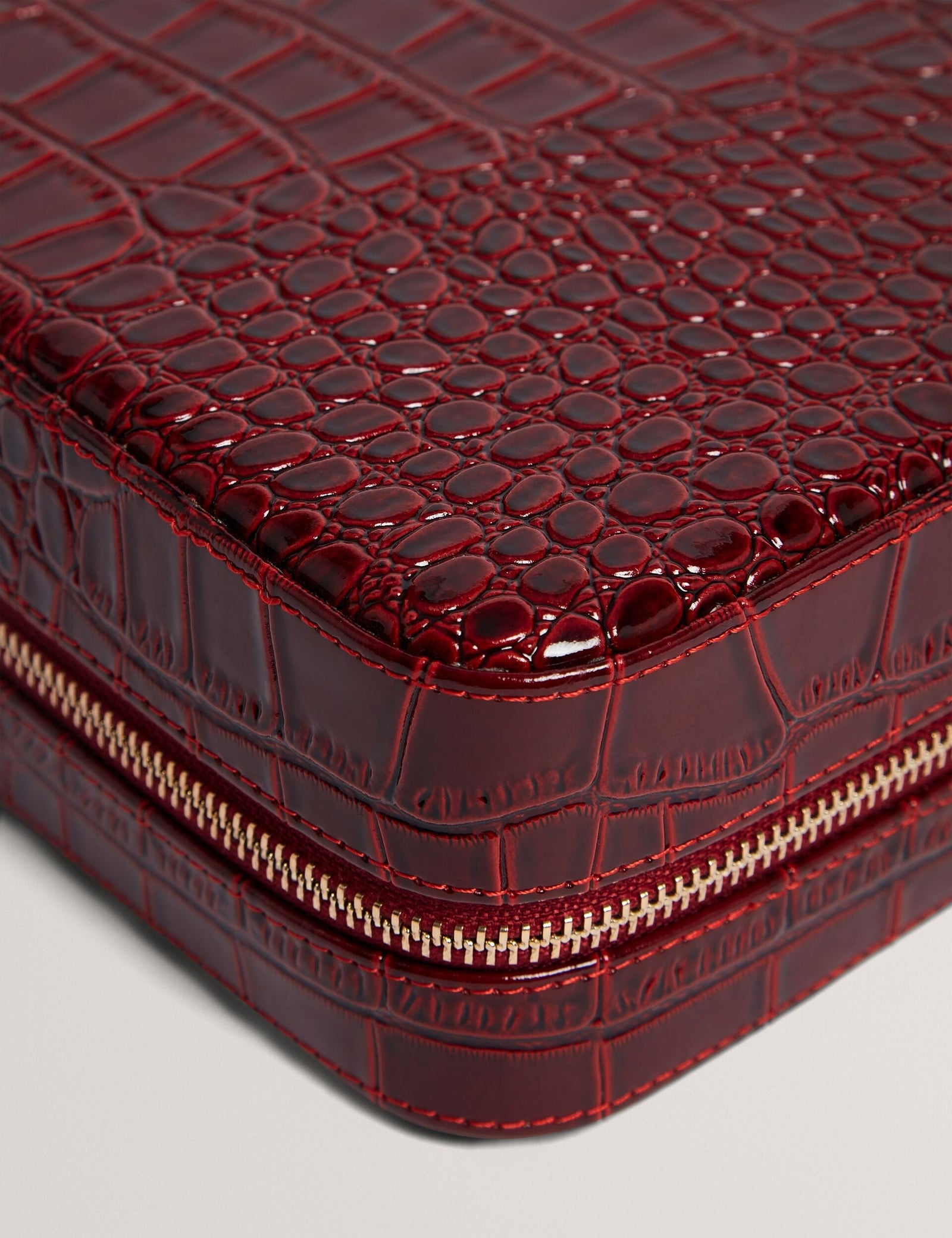 Ted Baker Kalliy Patent Croc Effect Large Jewellery Case Women's