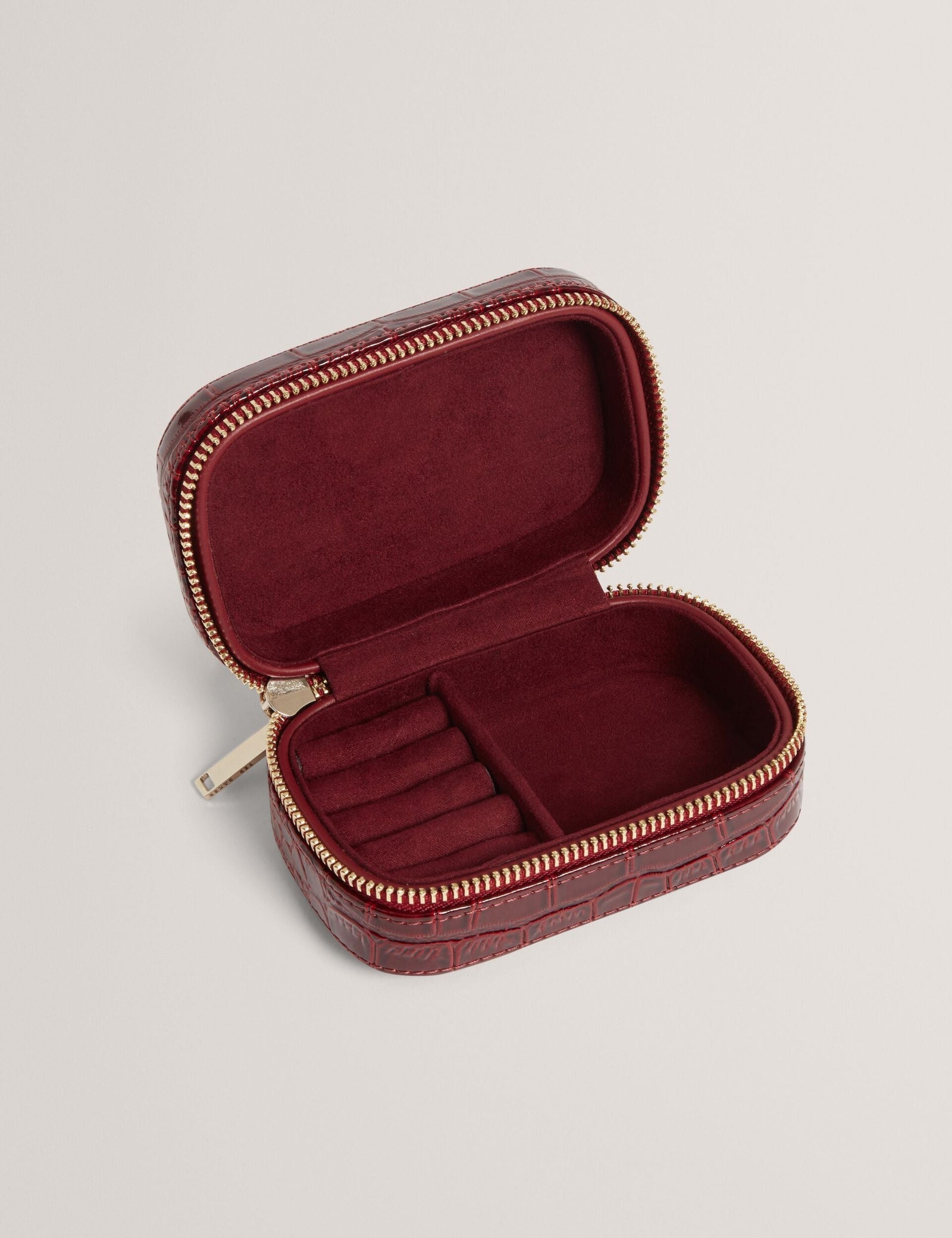 Ted Baker Ivee Croc Effect Mini Jewellery Case Women's