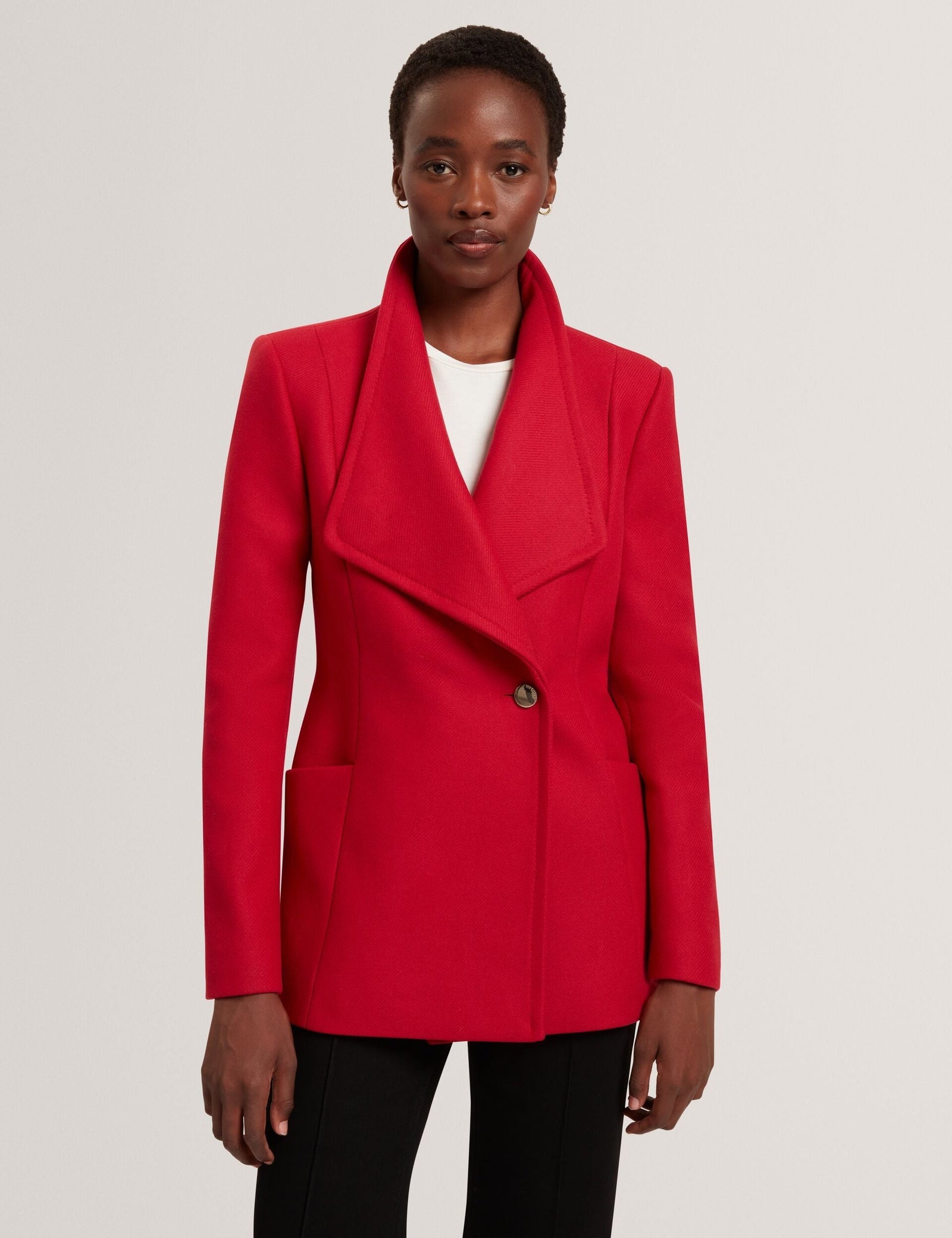 Ted Baker Evigna Wool Rich Hourglass Short Wrap Coat Women's
