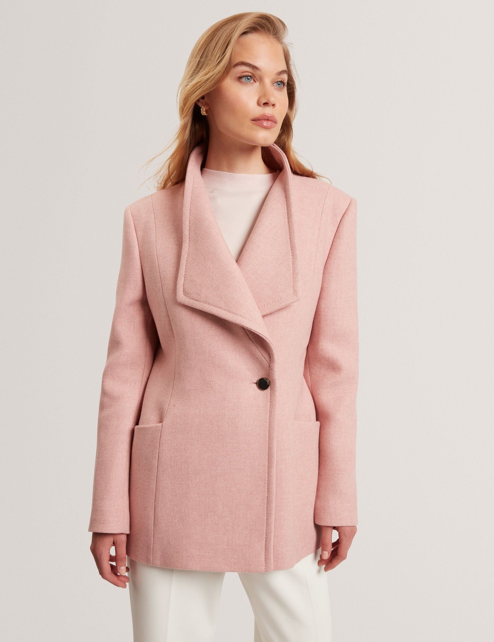 Ted Baker Evigna Wool Rich Hourglass Short Wrap Coat Women's