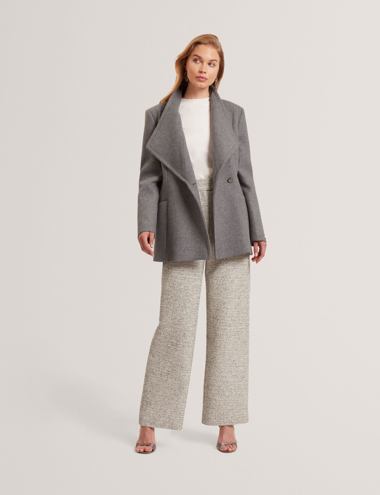 Ted Baker Evigna Wool Rich Hourglass Short Wrap Coat Women's